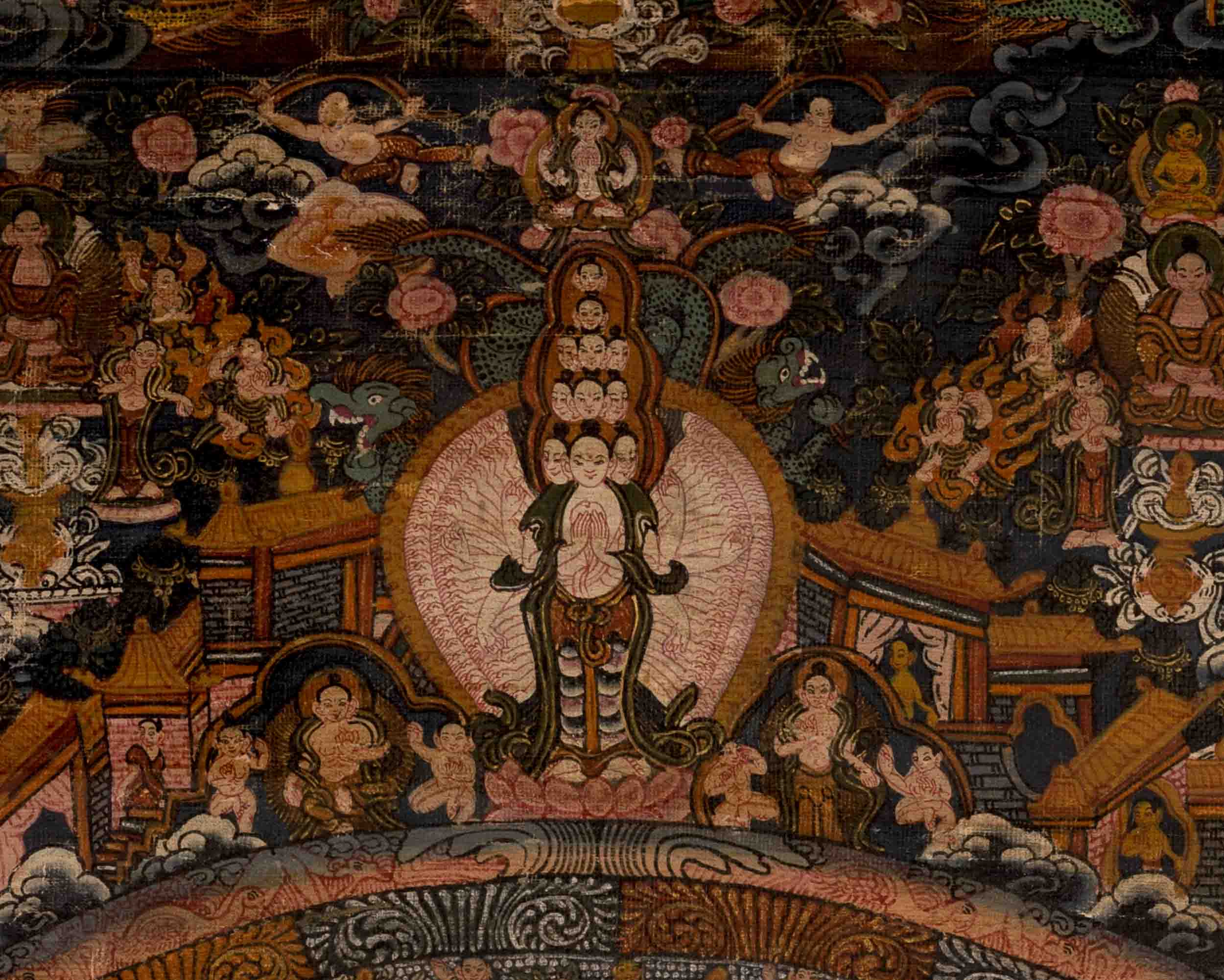 Shakyamuni Buddha Mandala | Traditional Thangka Painting | Wall Decors