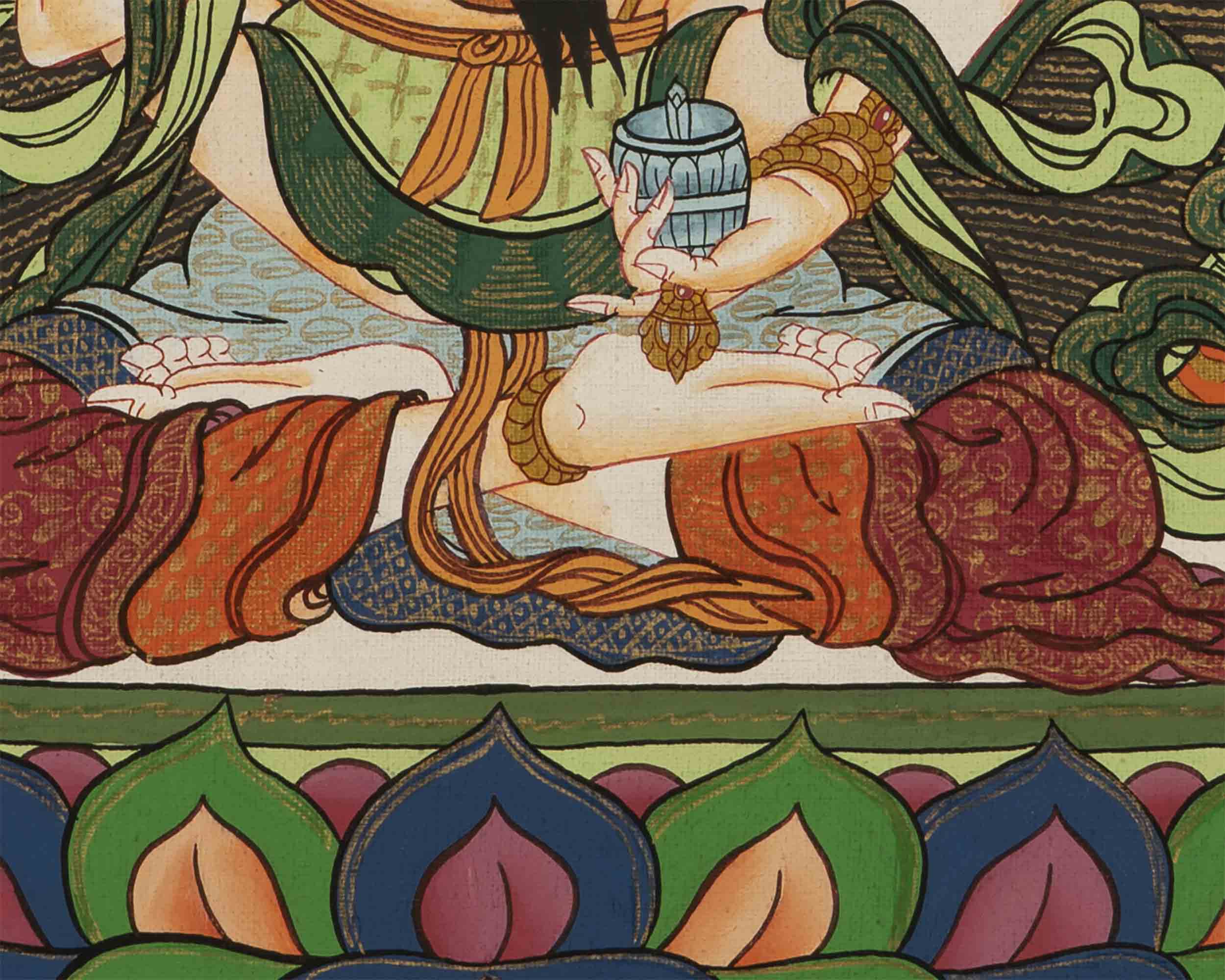 Vajrasattva Shakti Thangka | Religious Wall Decor