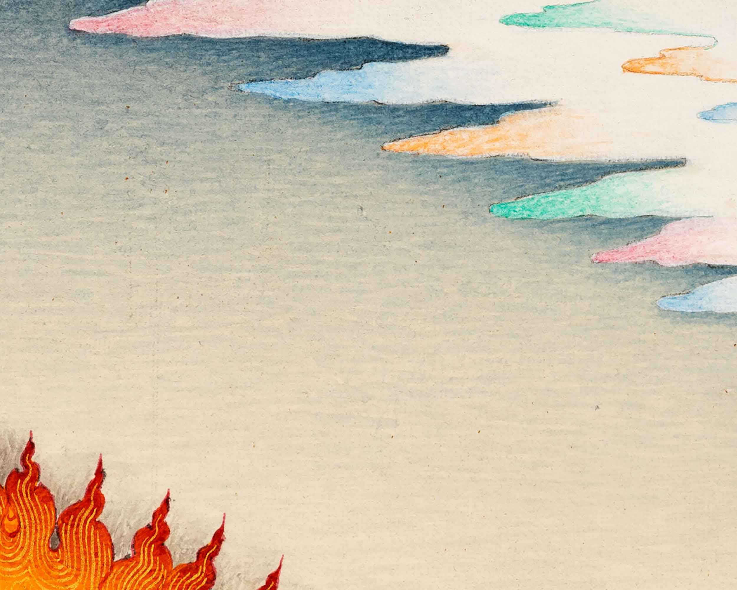 Citipati Thangka, The Dancing Skeletons of Tibetan Buddhism