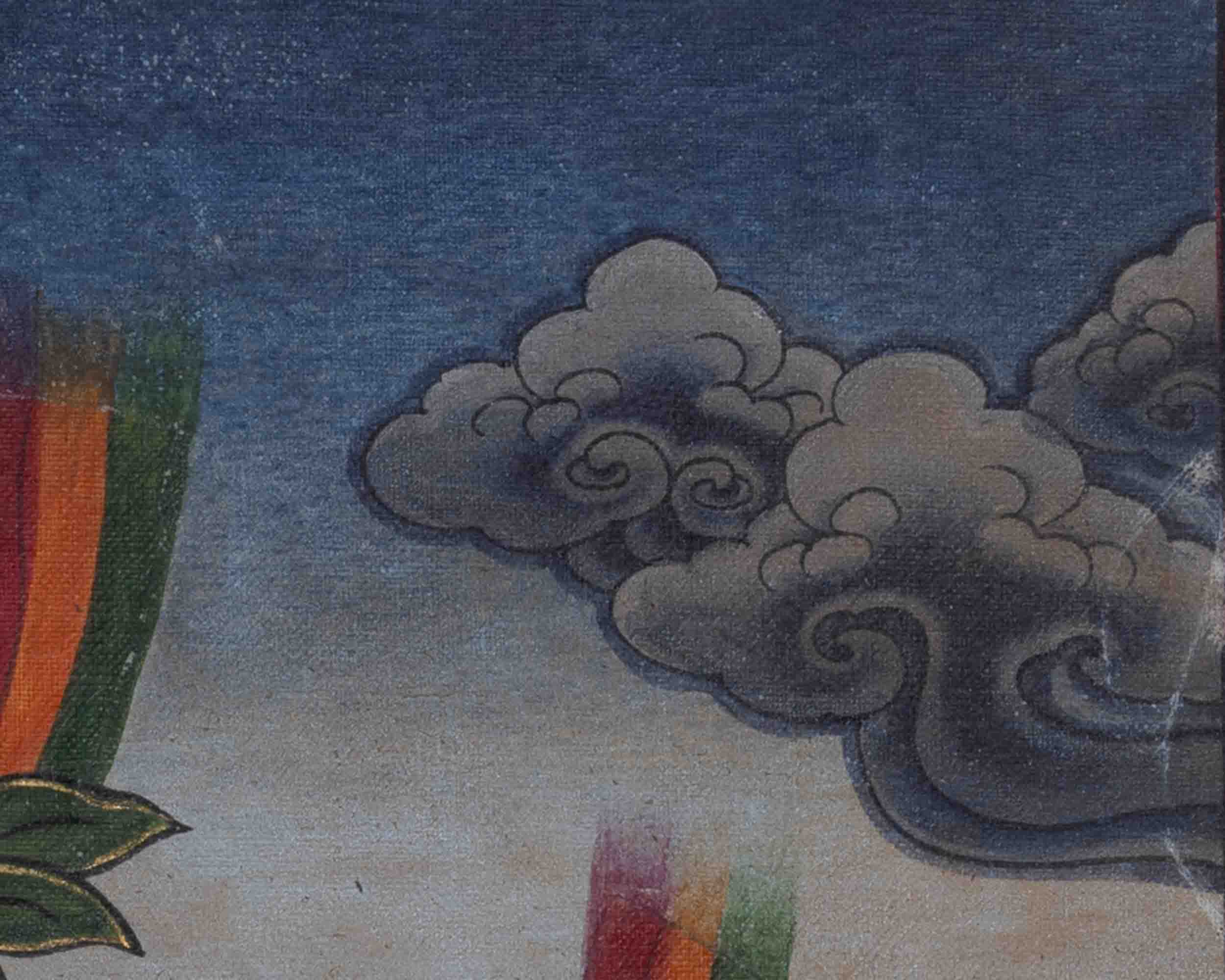 Vintage Shakyamuni Buddha Thangka | Mindfulness Meditation | Wall Decors