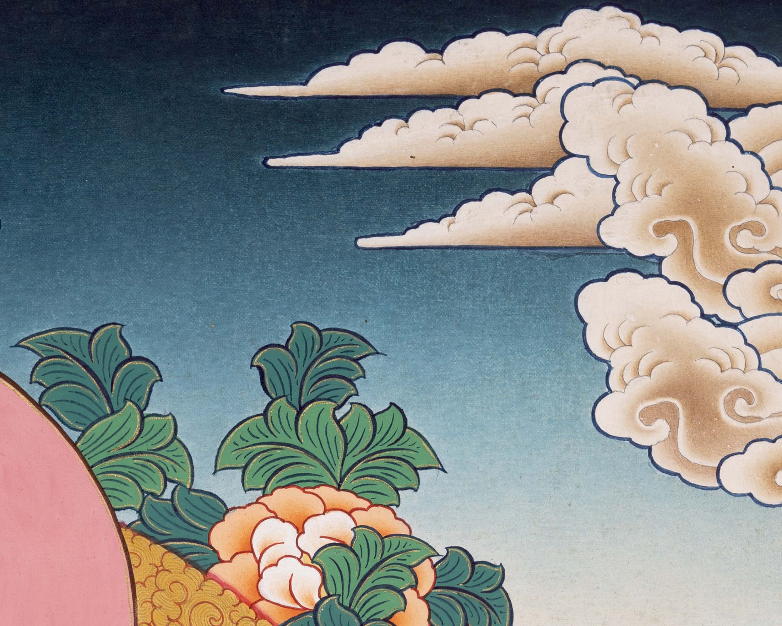 Meditation Medicine Buddha | Original Hand-Painted Healing Thangka