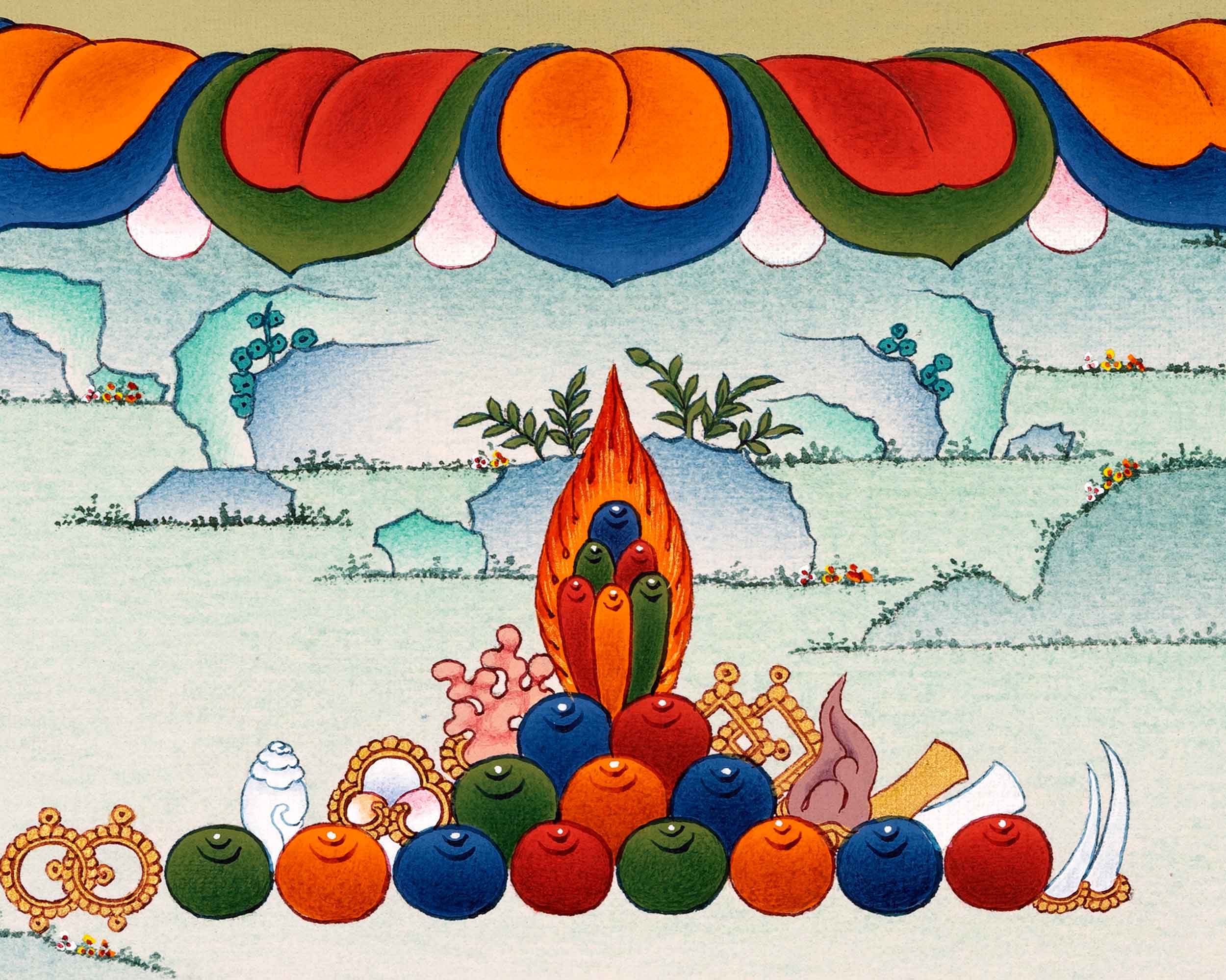 Guhyasamaja Thangka, Mother Tantra Art | Enlightenment Thangka