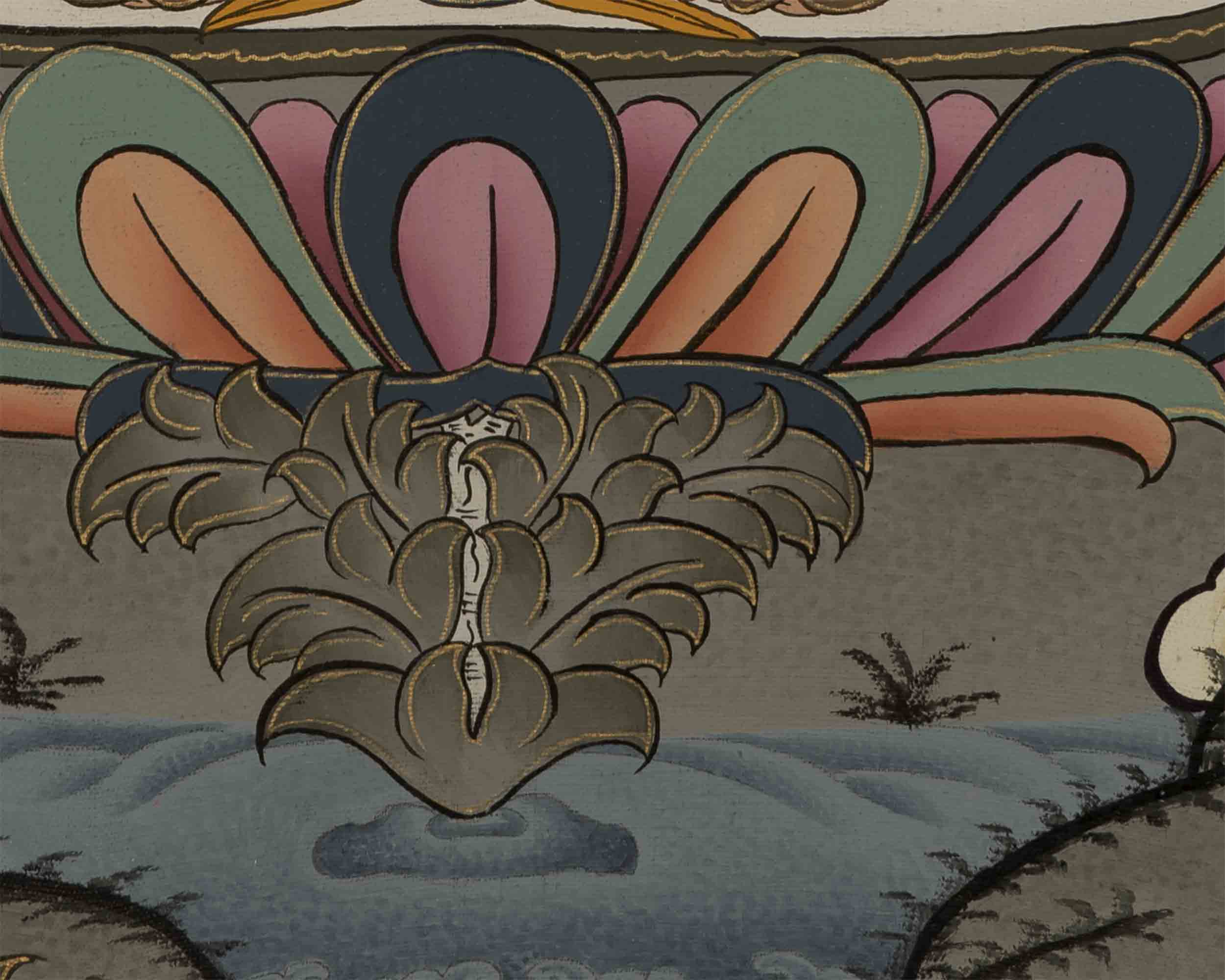 Hand-Painted White Tara | Buddhist Female Bodhisattva Art