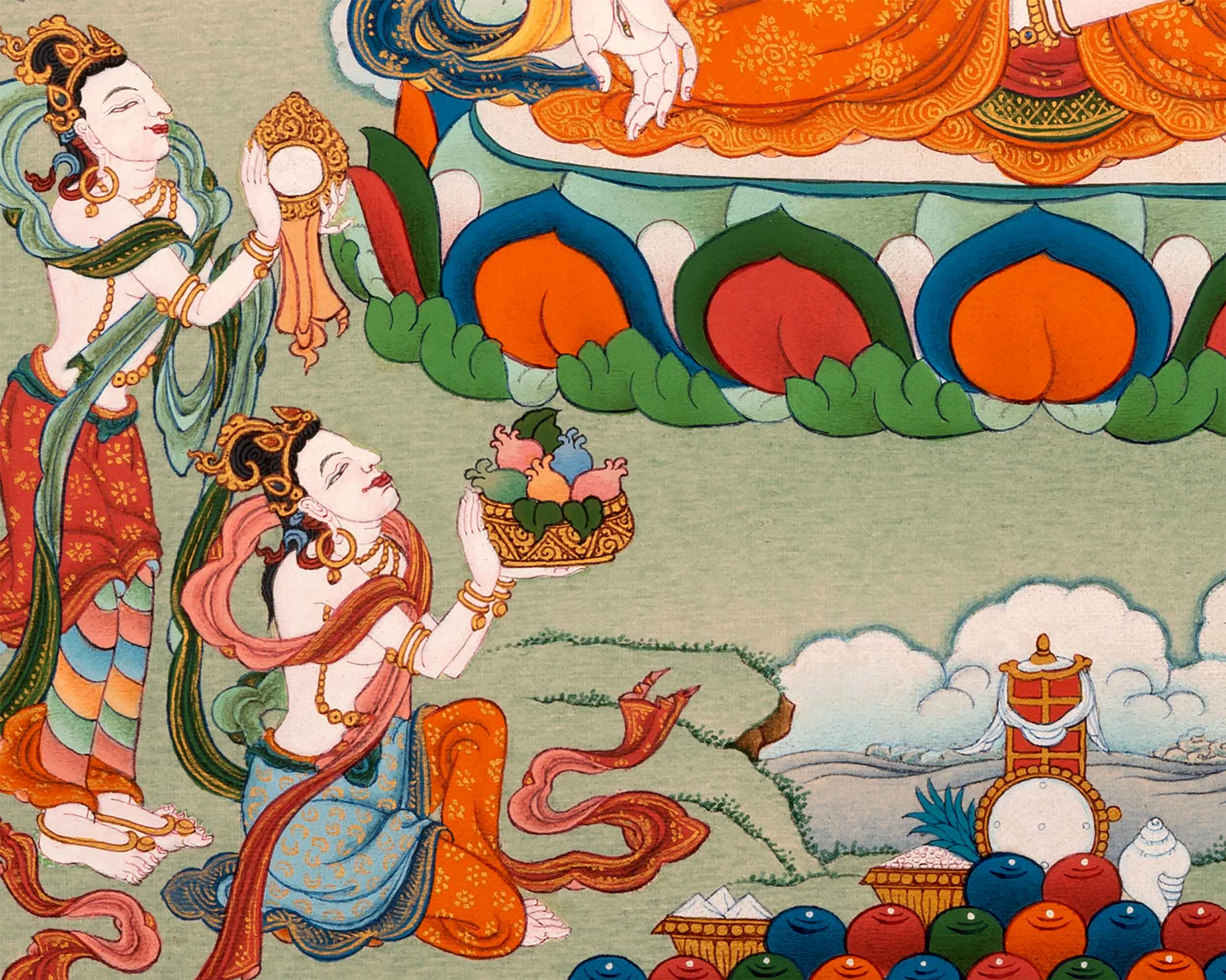 White Tara Goddess Thangka | Tibetan Art of Female Bodhisattva