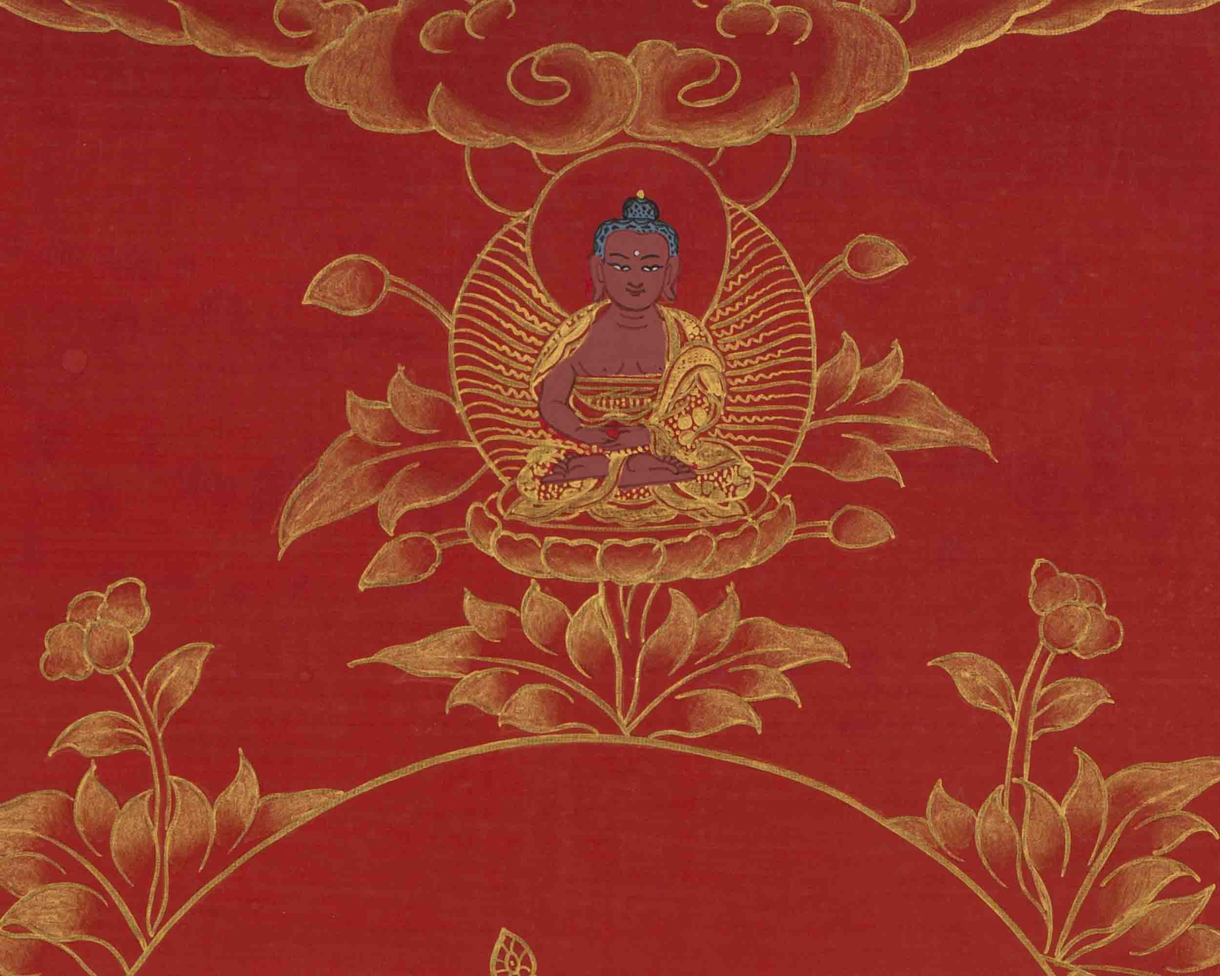 White Tara Thangka | 24K Gold Style Art | Religious Wall Decors