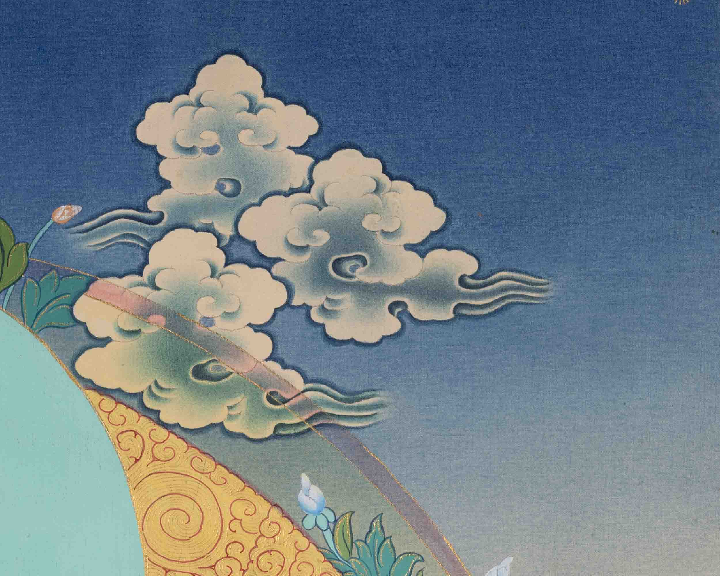 Religious Amitabha Buddha Thangka | Buddhist Art