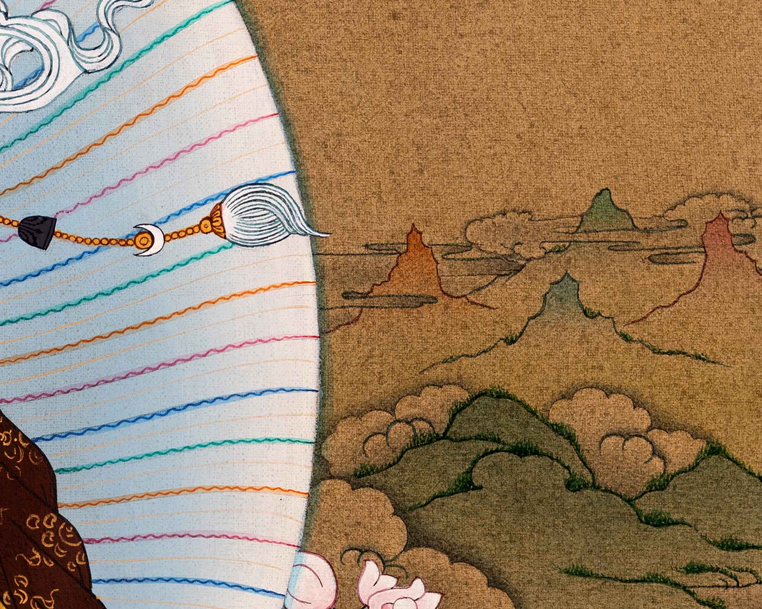 Wrathful Padmasambhava Thangka Painting | Himalayan Buddhist Art