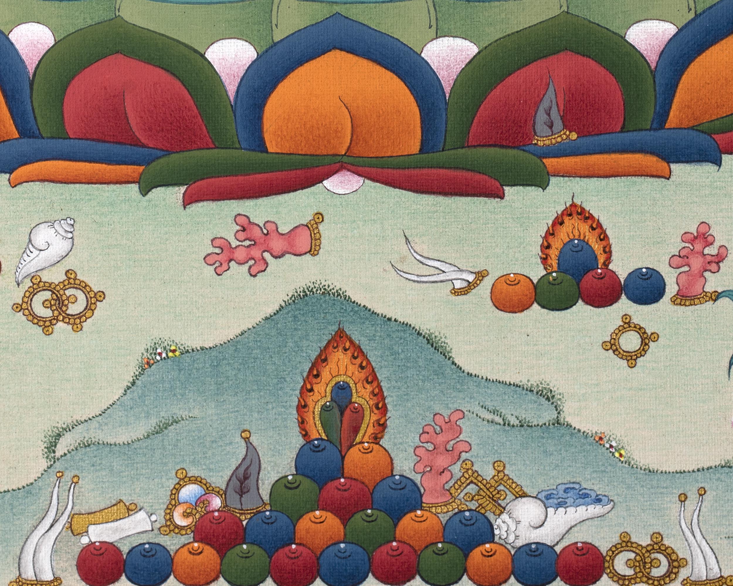 Black Dzambhala Thangka | High Quality Giclee Canvas Print | Digital Print