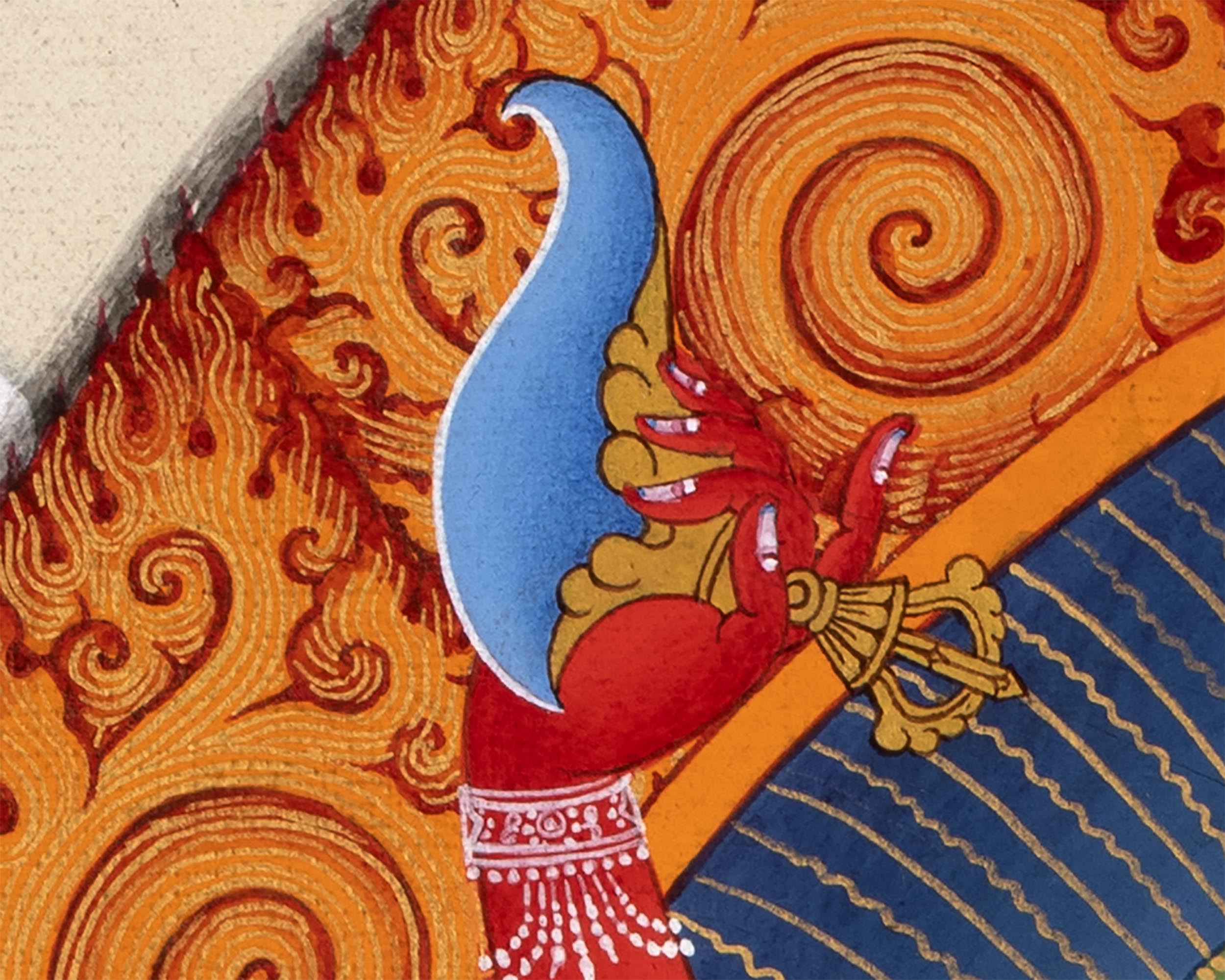 Dorje Phagmo, Vajravarahi Mandala Thangka with Four Dakini, Karma Kagyu Tradition