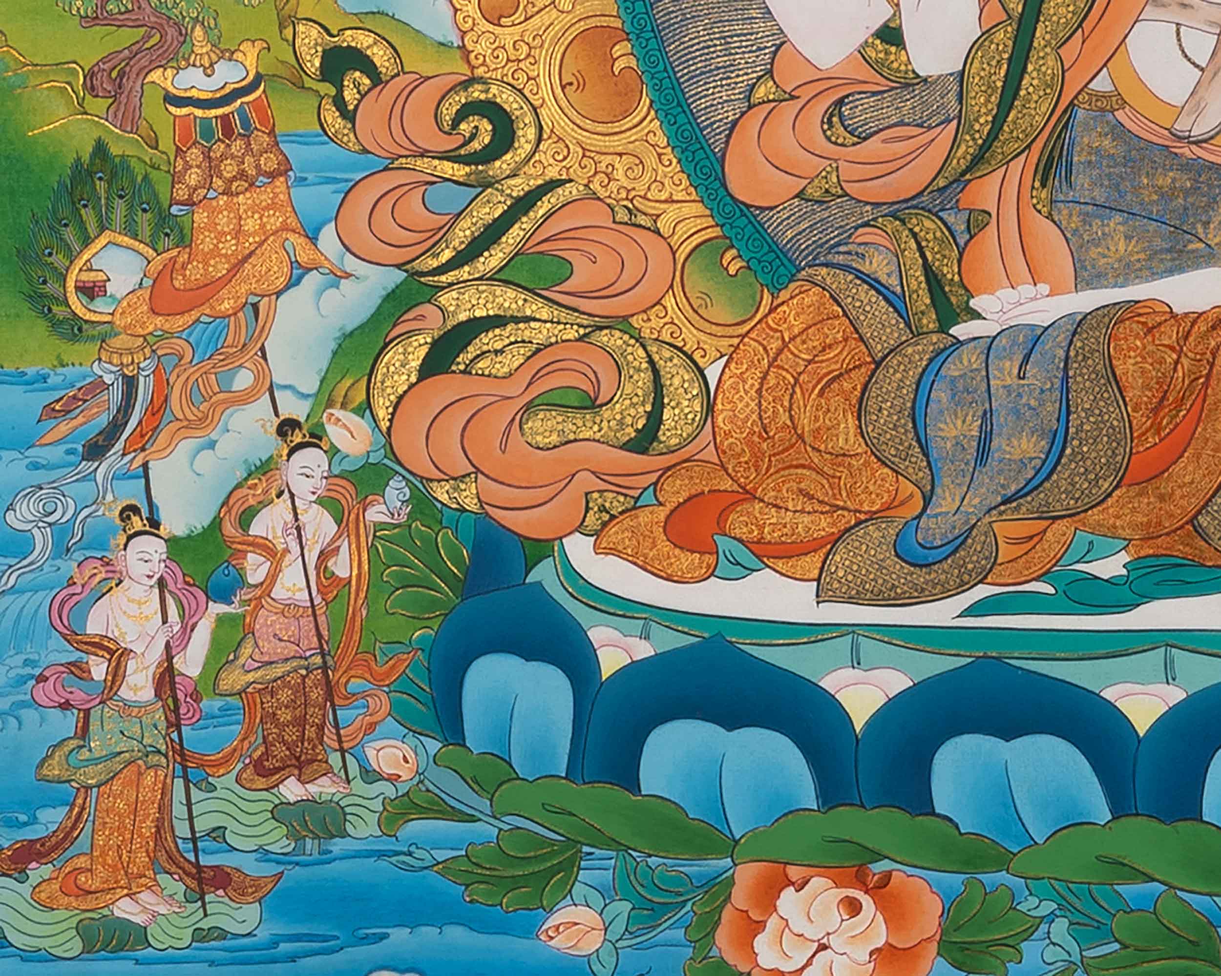 Avalokiteshvara Chenrezig Thangka | Hand-Painted Art Of The Bodhisattva Of Wisdom