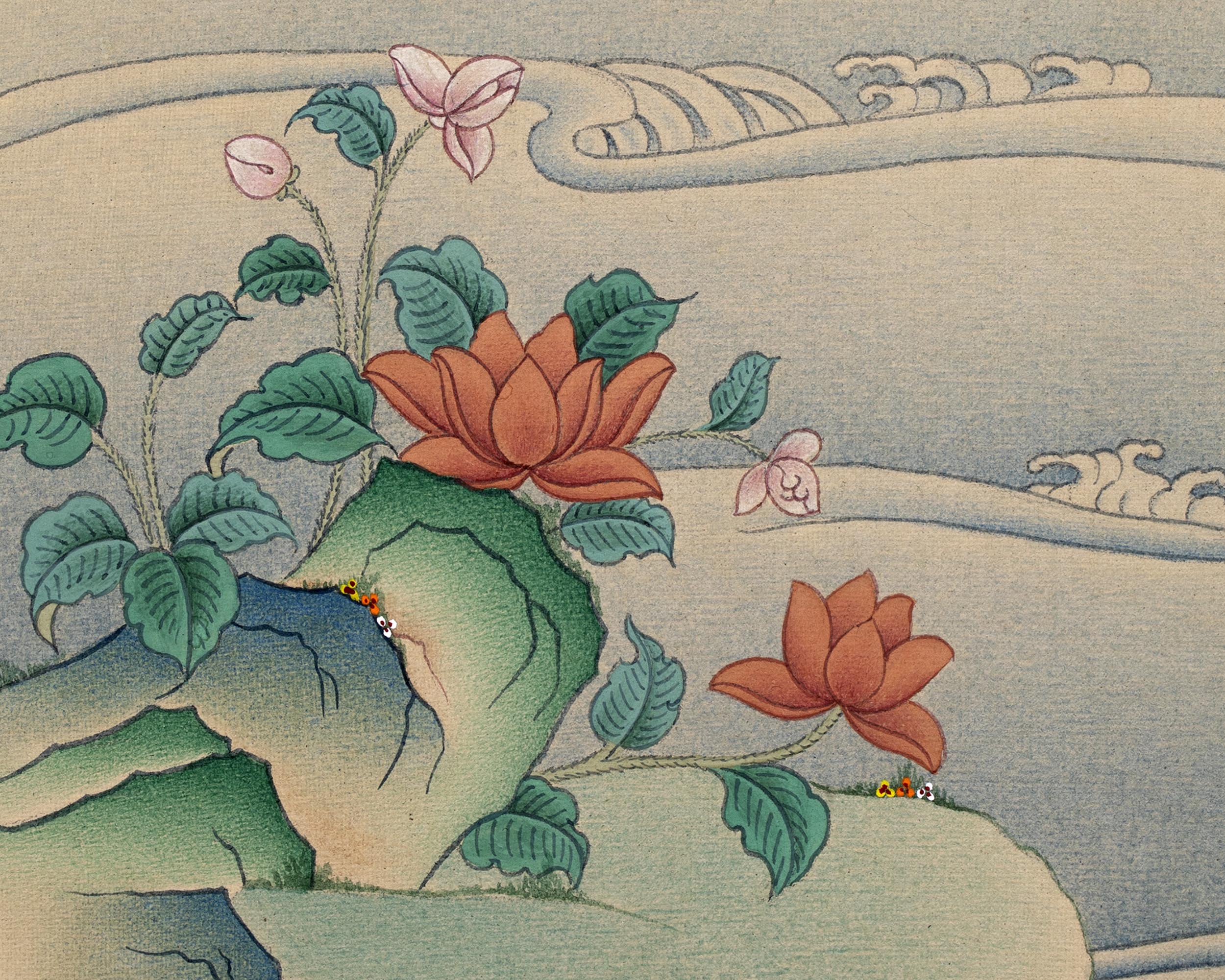 Chenrezig Thangka | Avalokiteshvara | Tibetan Karma Gadri Art