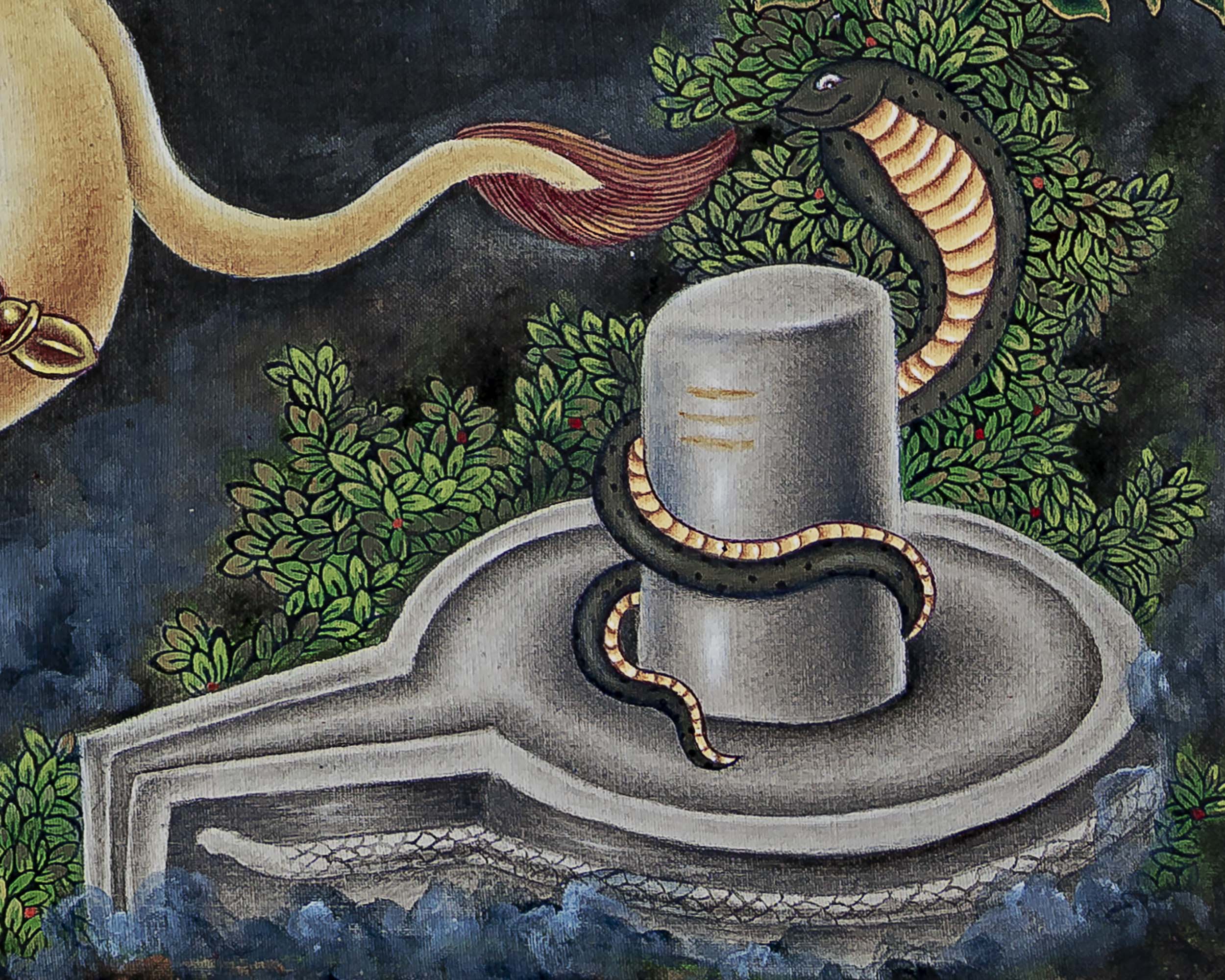 Dancing Shiva Thangka Print | Wall Hanging Of Shivalingam | Gift Ideas