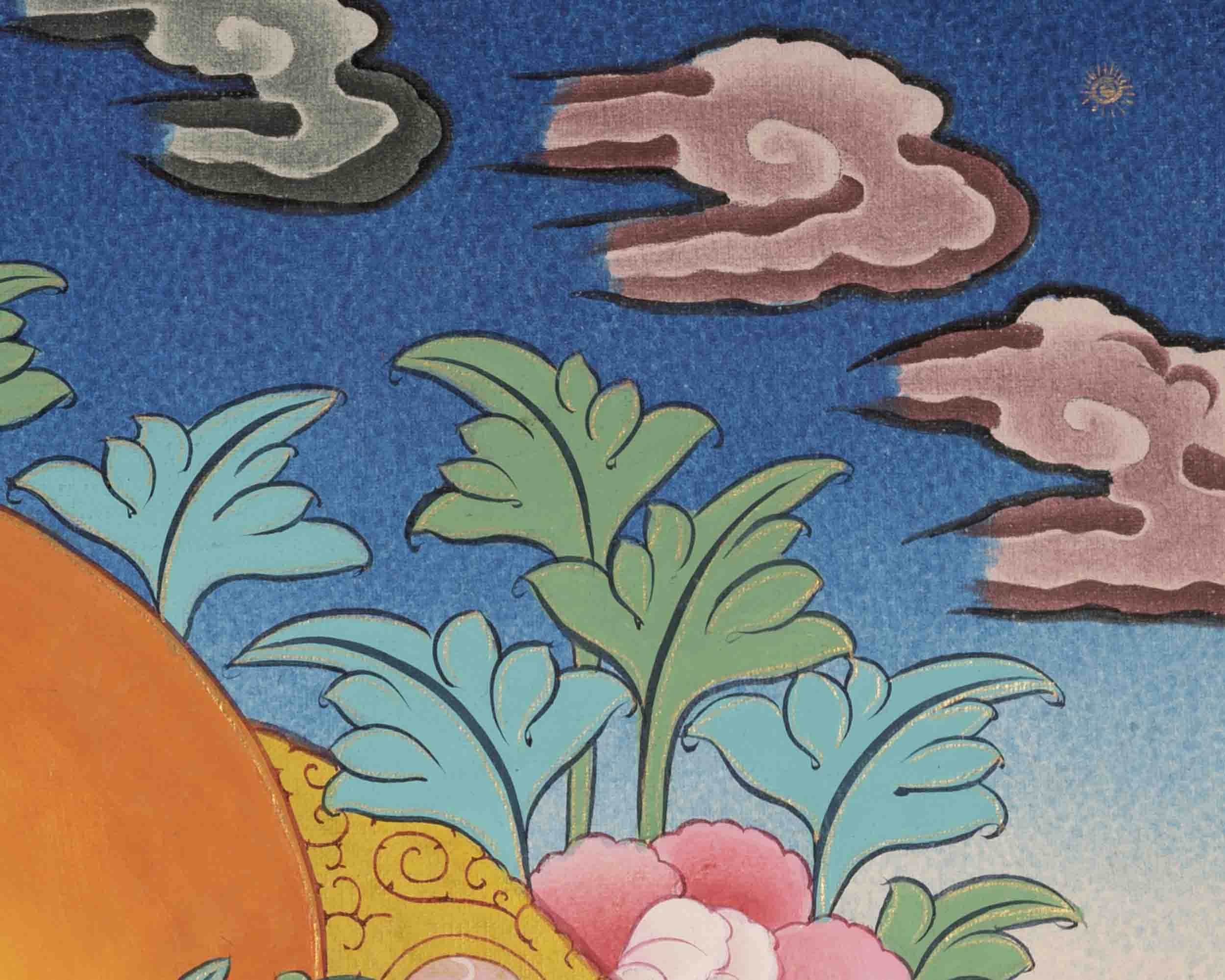Avalokiteshvara Chengrezig Thangka | Buddhist Gift Ideas