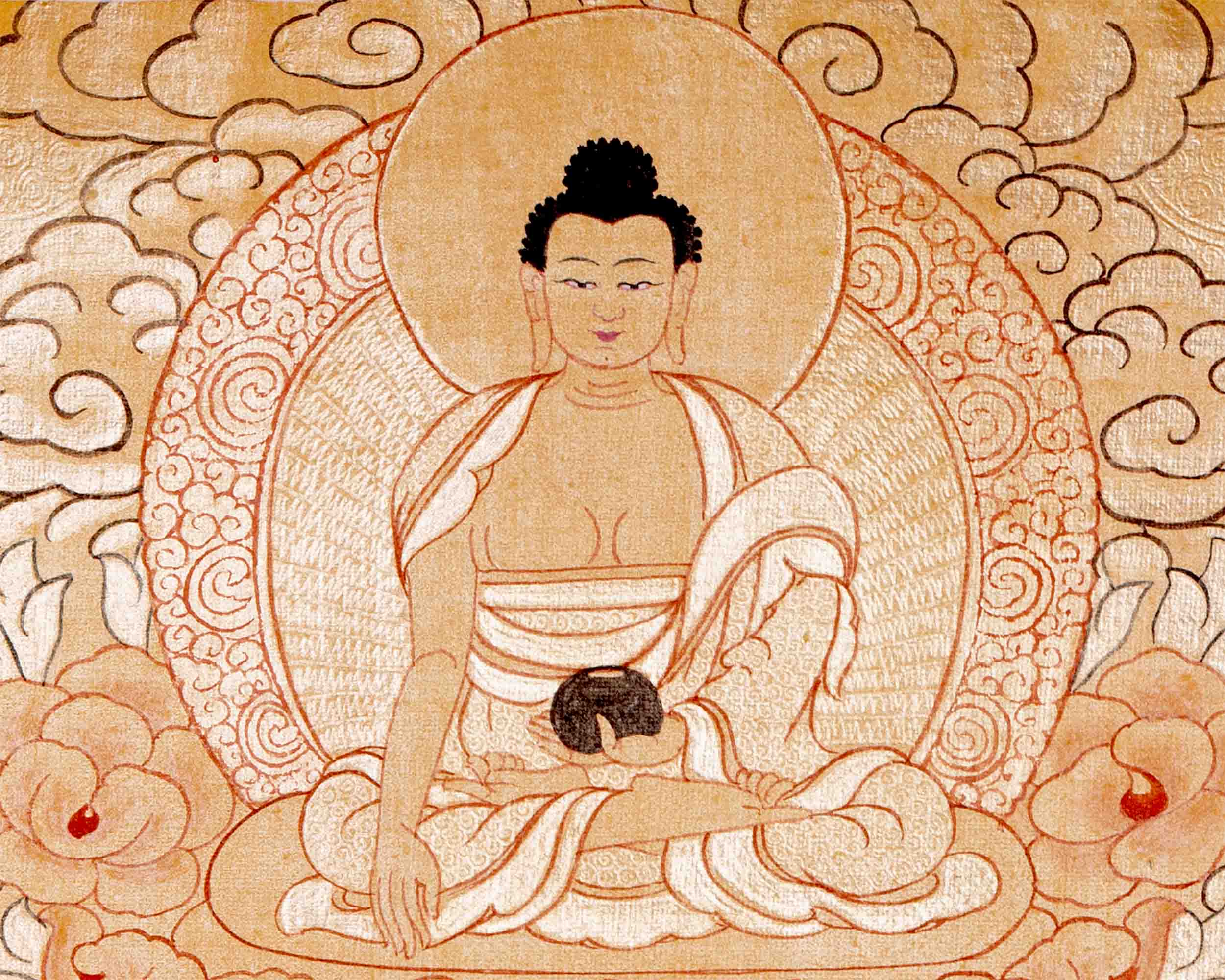 Green Tara Gold Thangka | Wall Hanging Healing Art