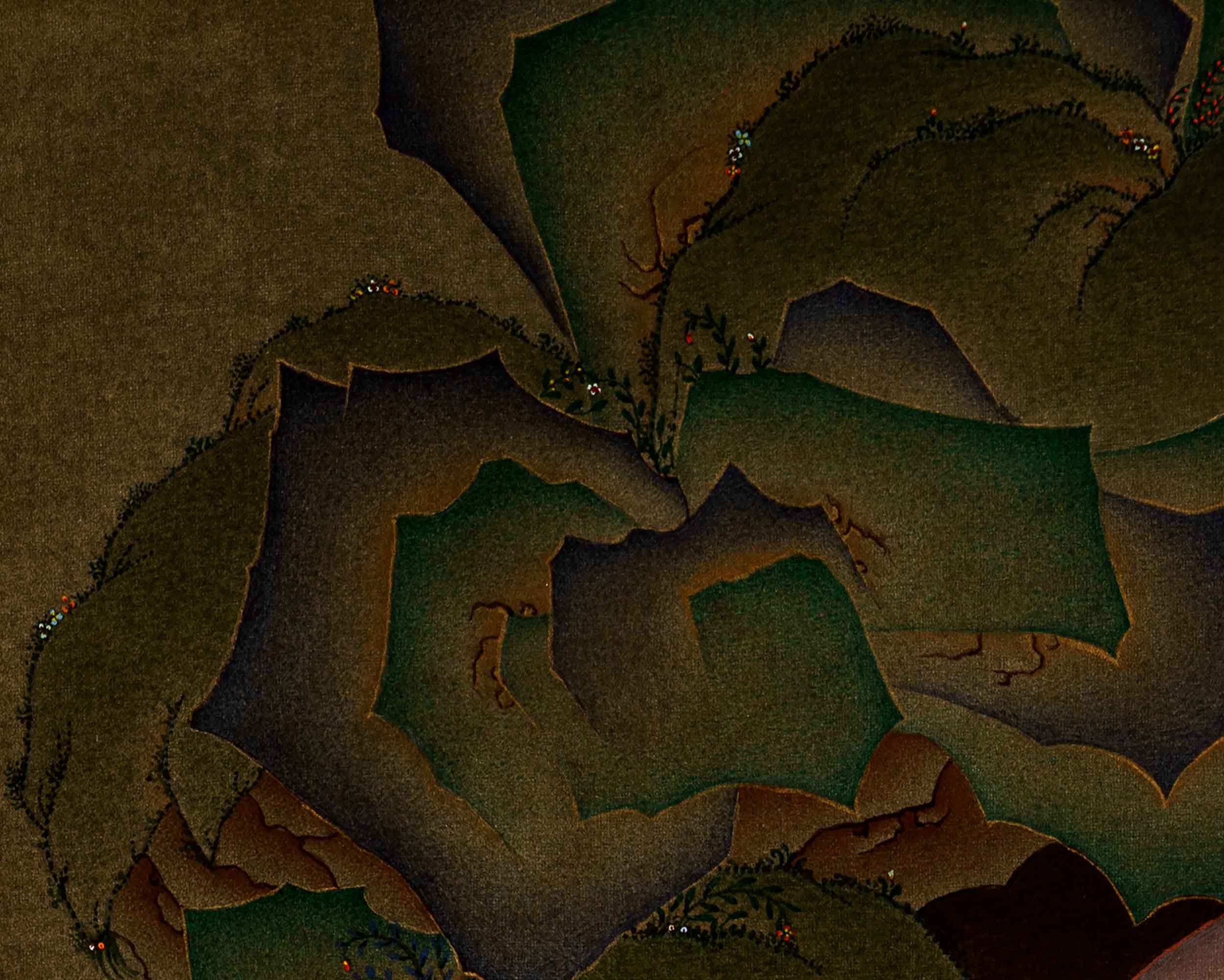 Guru Rinpoche with Consorts| Traditional Hand Painted Buddhist Art