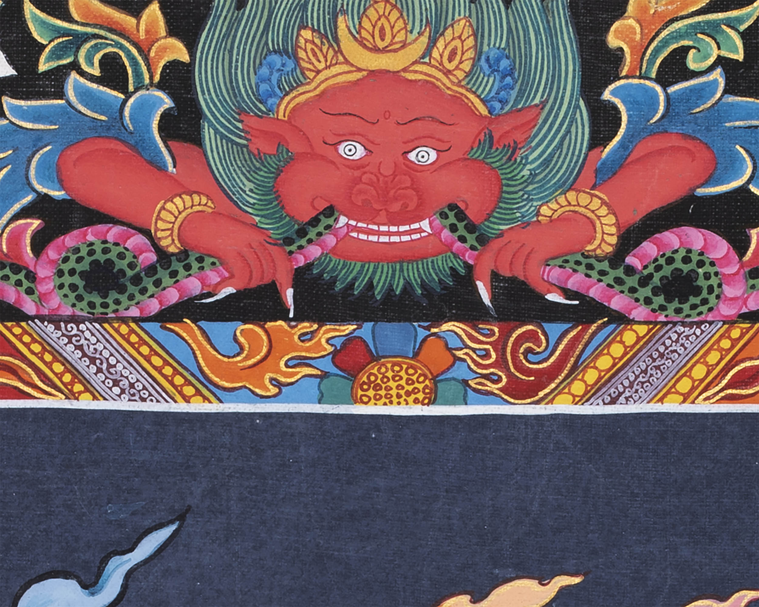 Handpainted Ganesh Thangka | Tibetan Religious Art