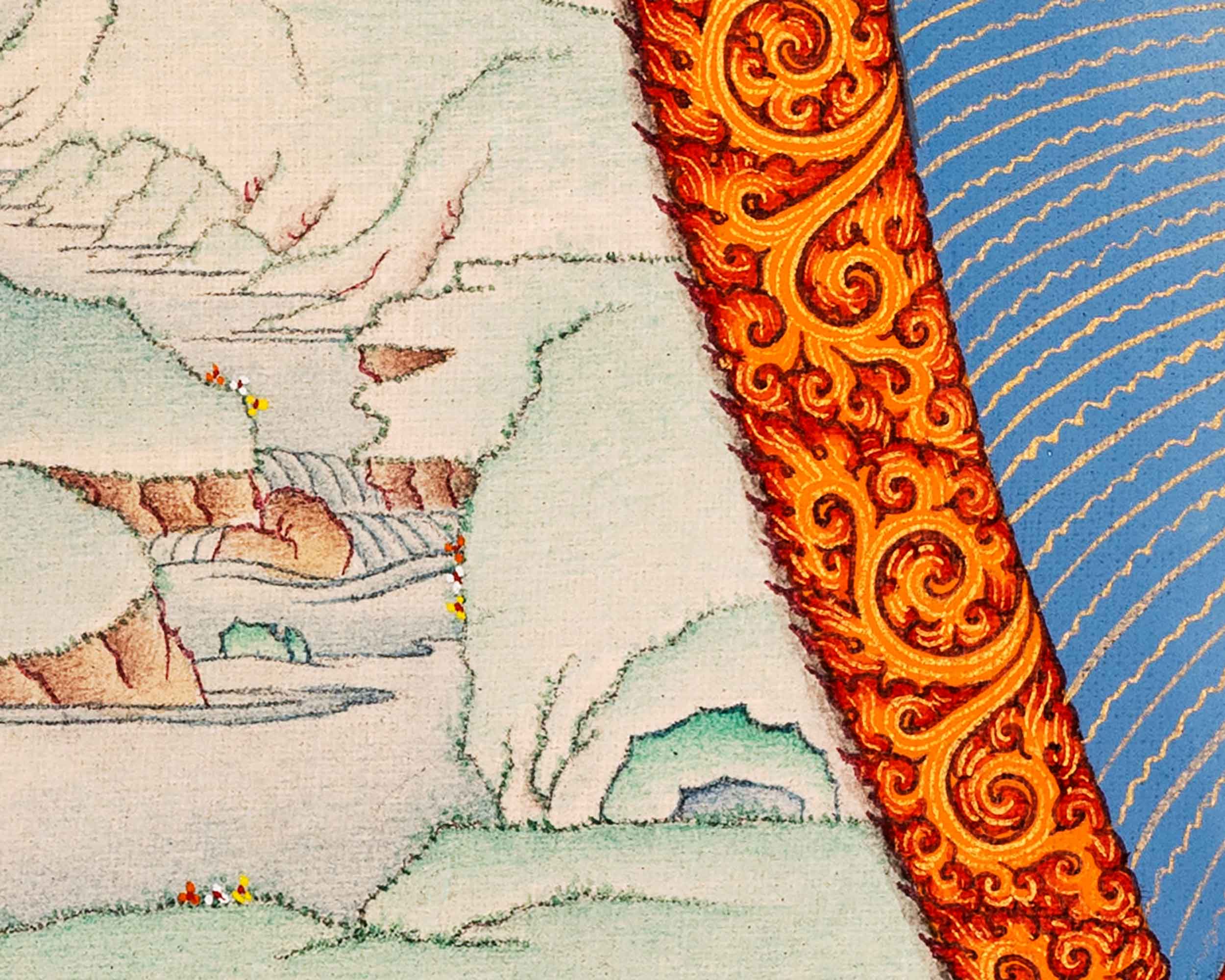 Red Dakini Vajrayogini Thangka Painting | High-Quality Tibetan Art