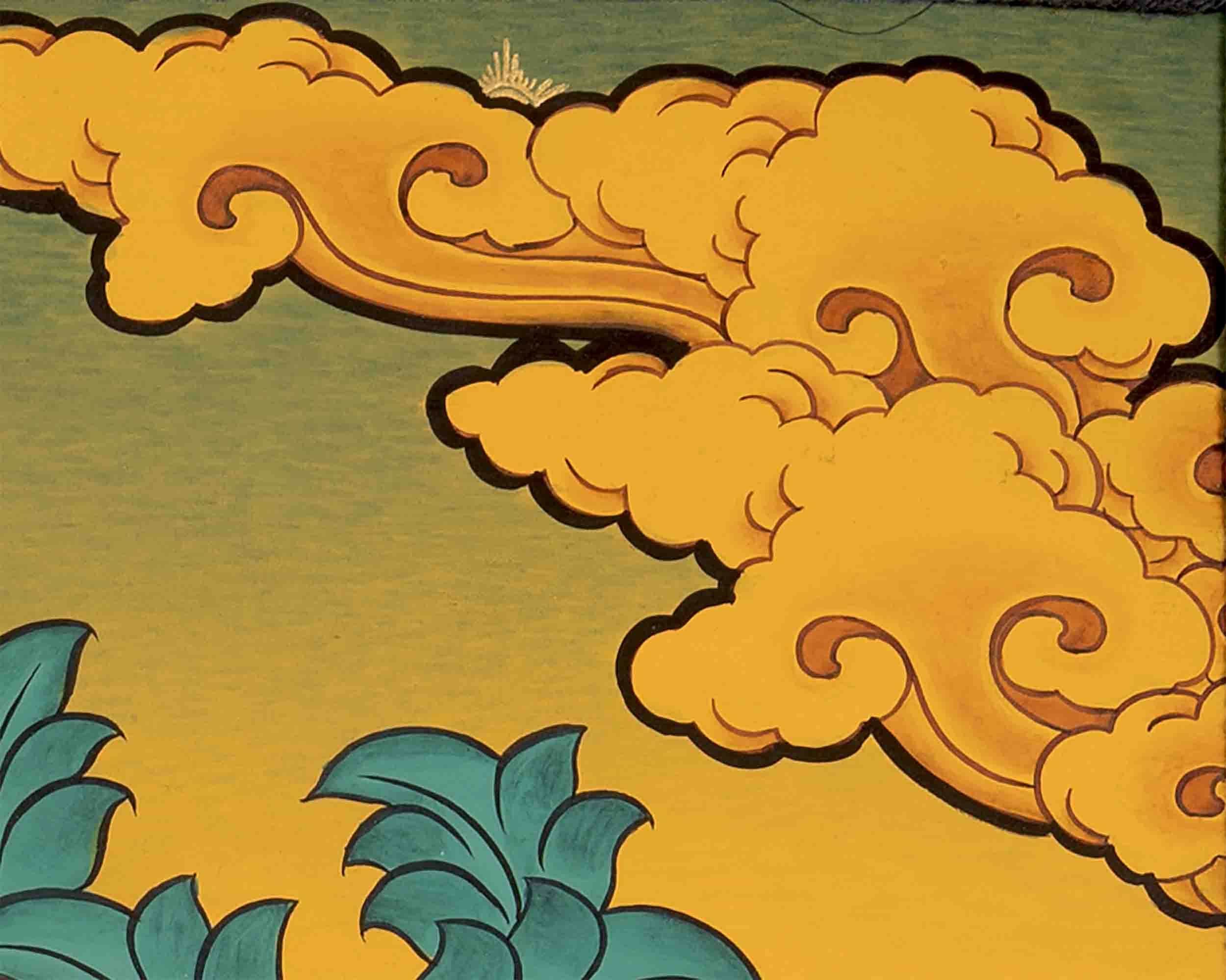 4 Armed Chengrezig With brocade | Mindfulness Meditation Object