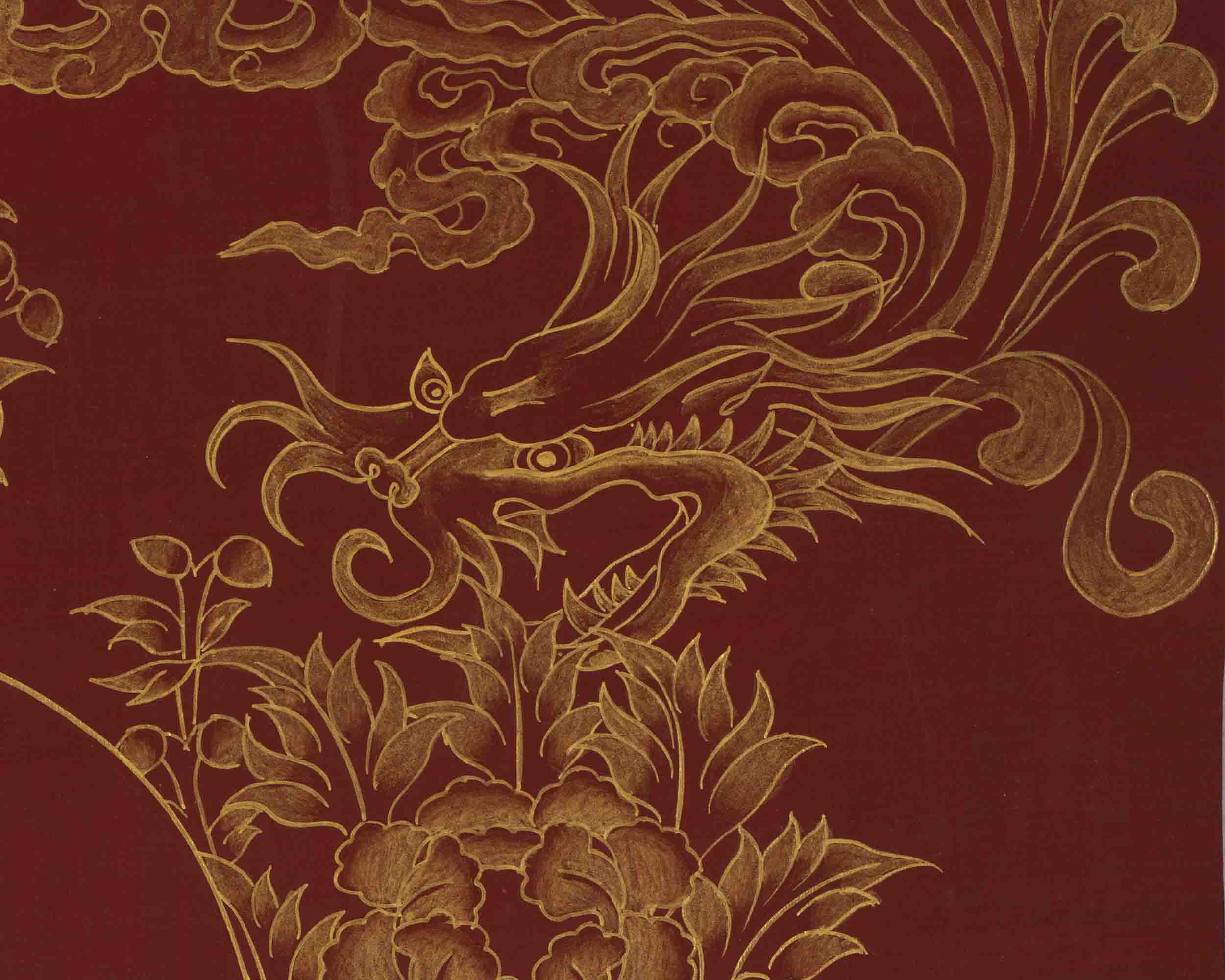 Original Green Tara Thangka | 24K Gold Style Artwork | Wall Decors