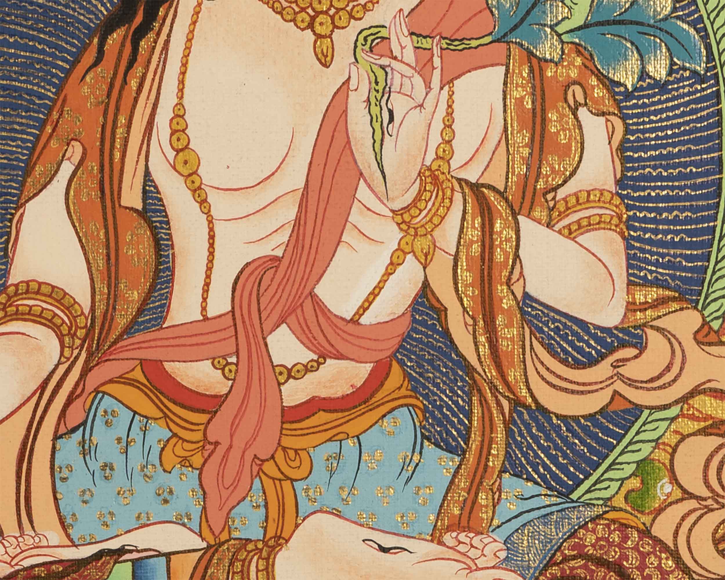 Handpainted White Tara | Tibetan Buddhist Art