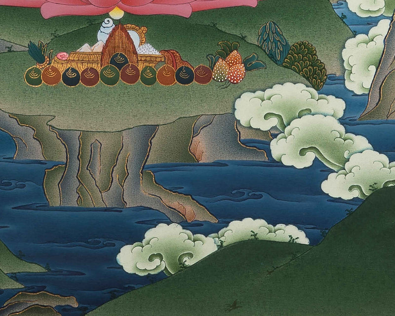 Manjushri Bodhisattva Thangka Painting, Bodhisattva Of Wisdom