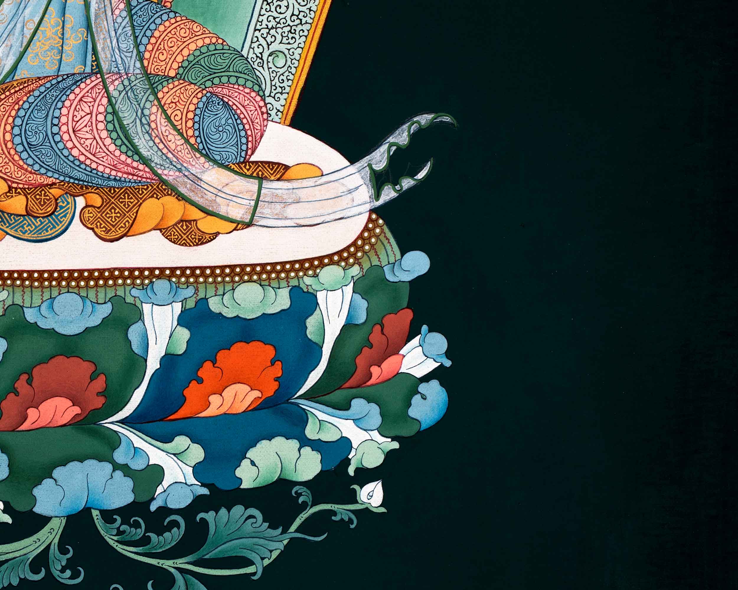 Green Tara Mother Thangka | Traditional Female Buddha Art