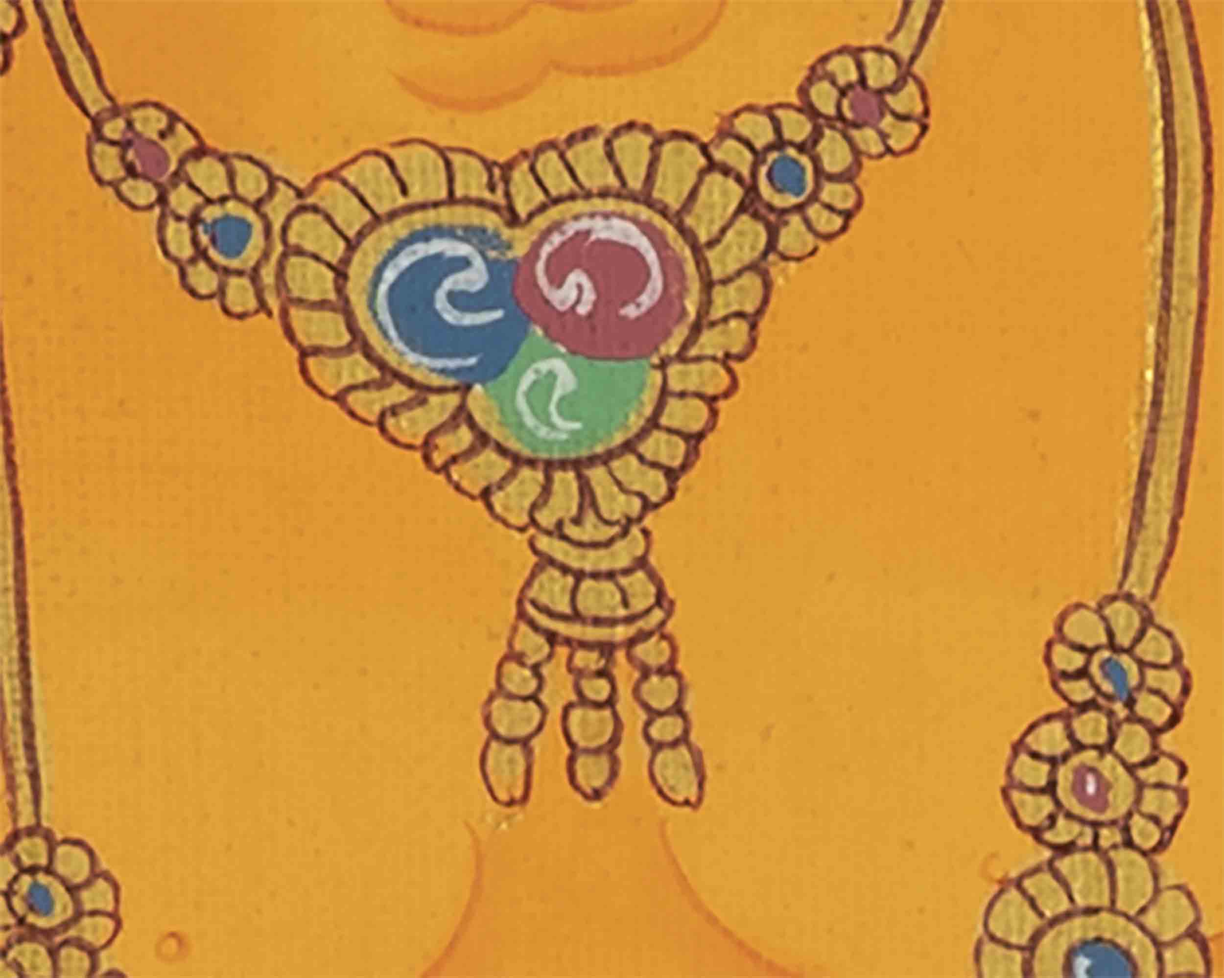 Dzambala Kubera Thangka | Traditional Buddhist Art | Wall Decors