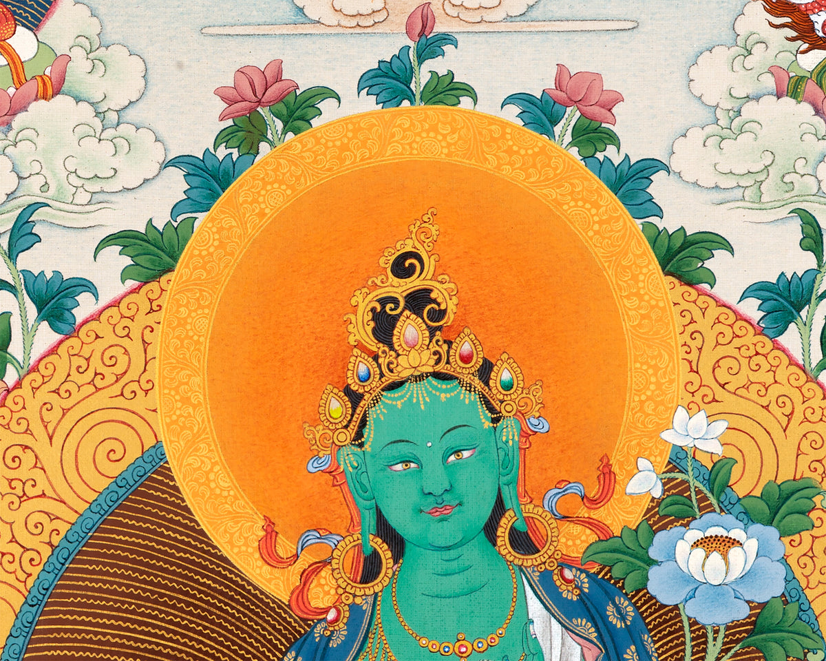Rare 21 Tara, Traditional Tibetan Thangka | Surya Gupta Tradition