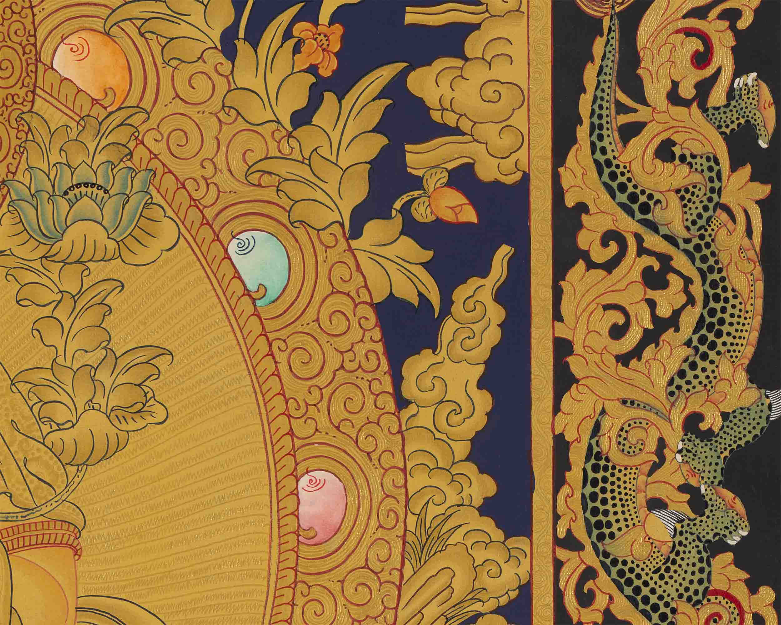 Gold Style White Tara Thangka | Tibetan Painting | Wall Decors