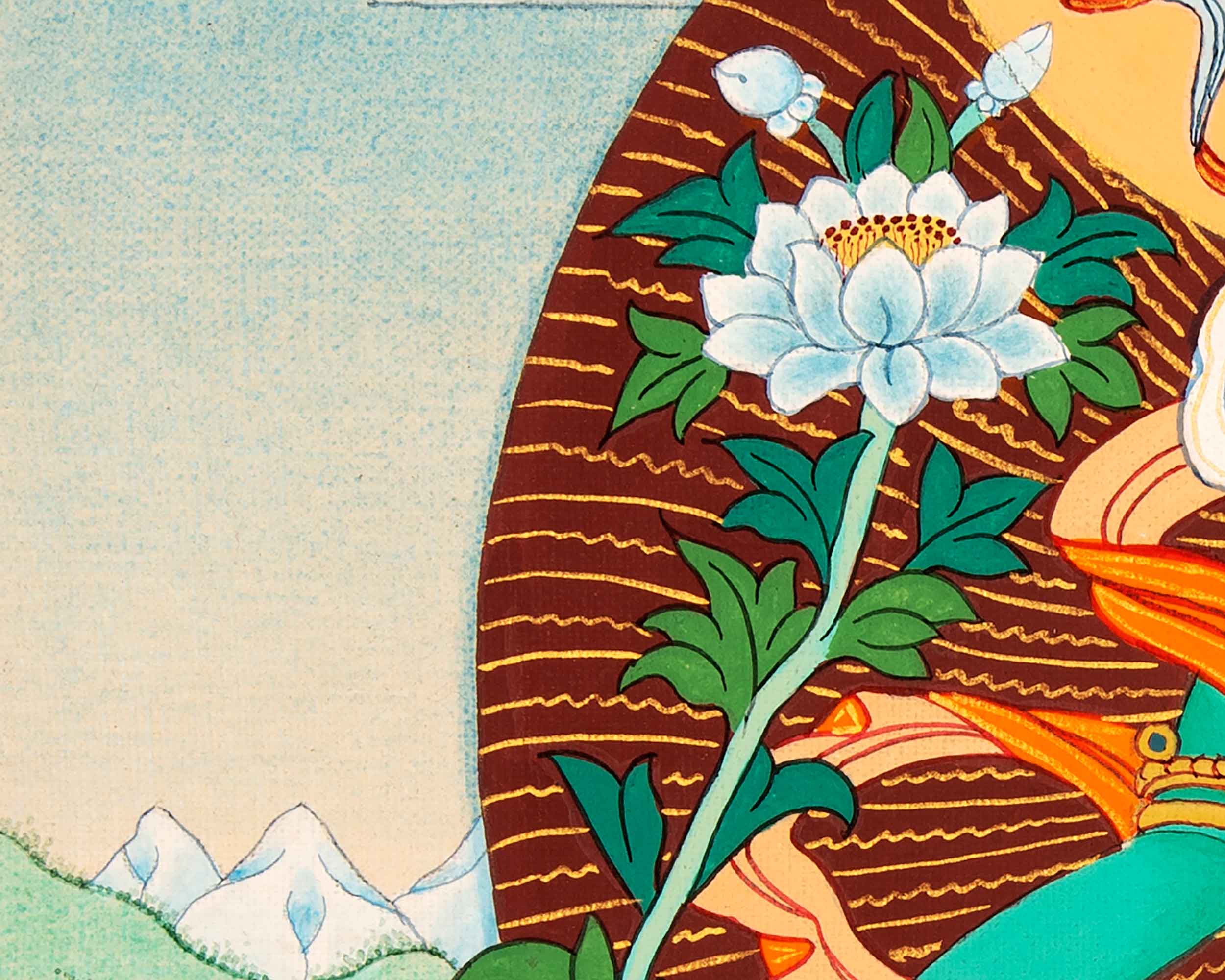 Green Tara Buddhist Thangka | Genuinely Hand Painted with 24k Gold