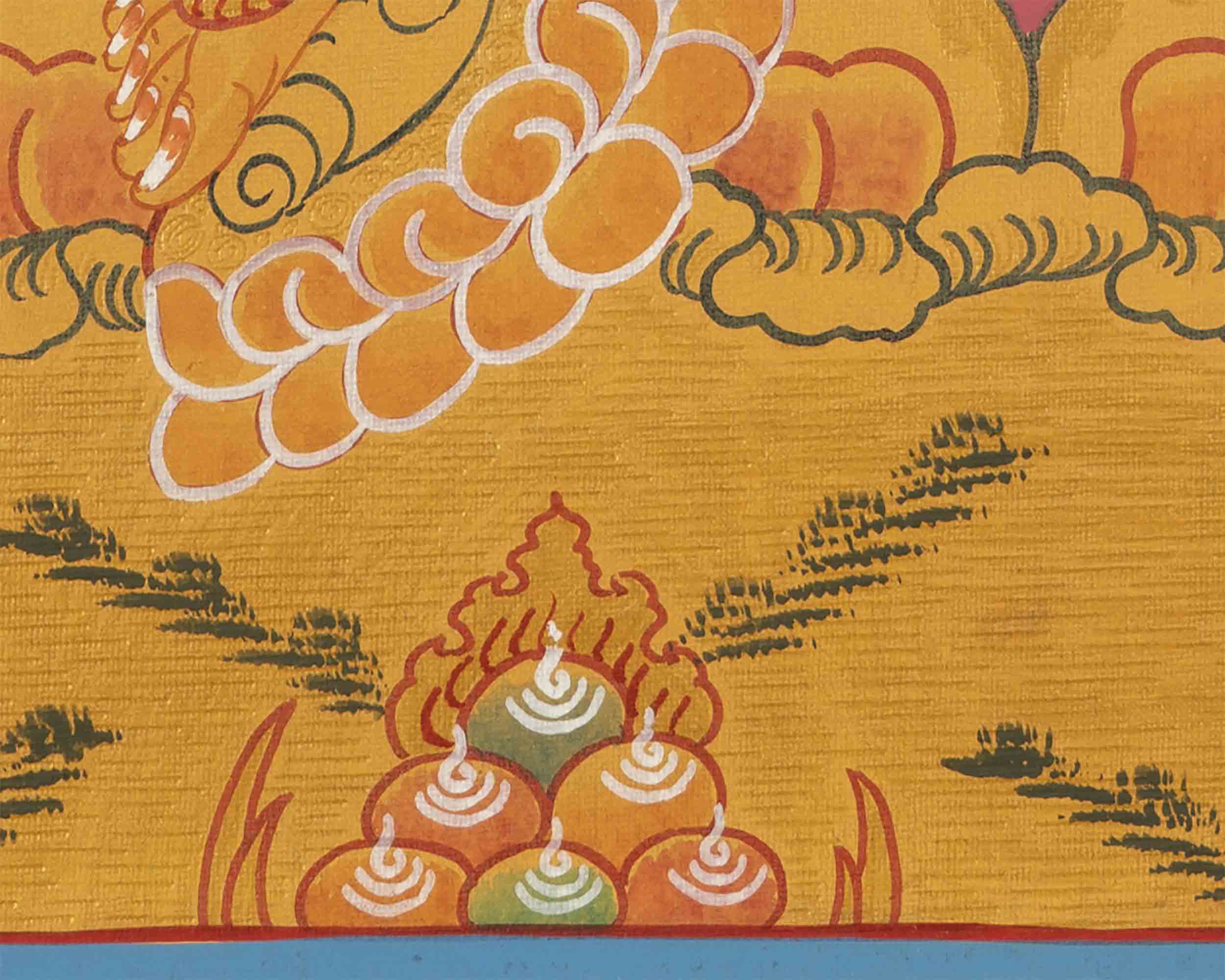 Kubera Thangka Painting | Dzambhala | Wall Decoration Painting