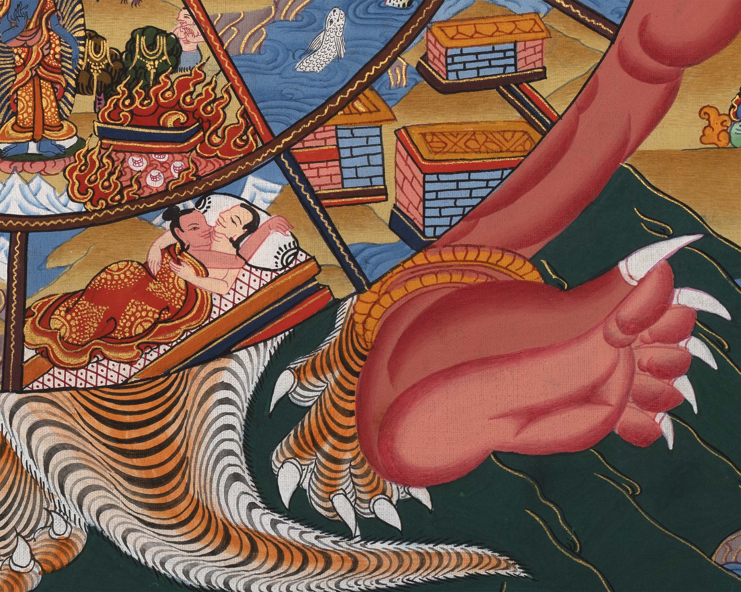 Wheel Of Life Bhavachakra | Buddhist Thangka