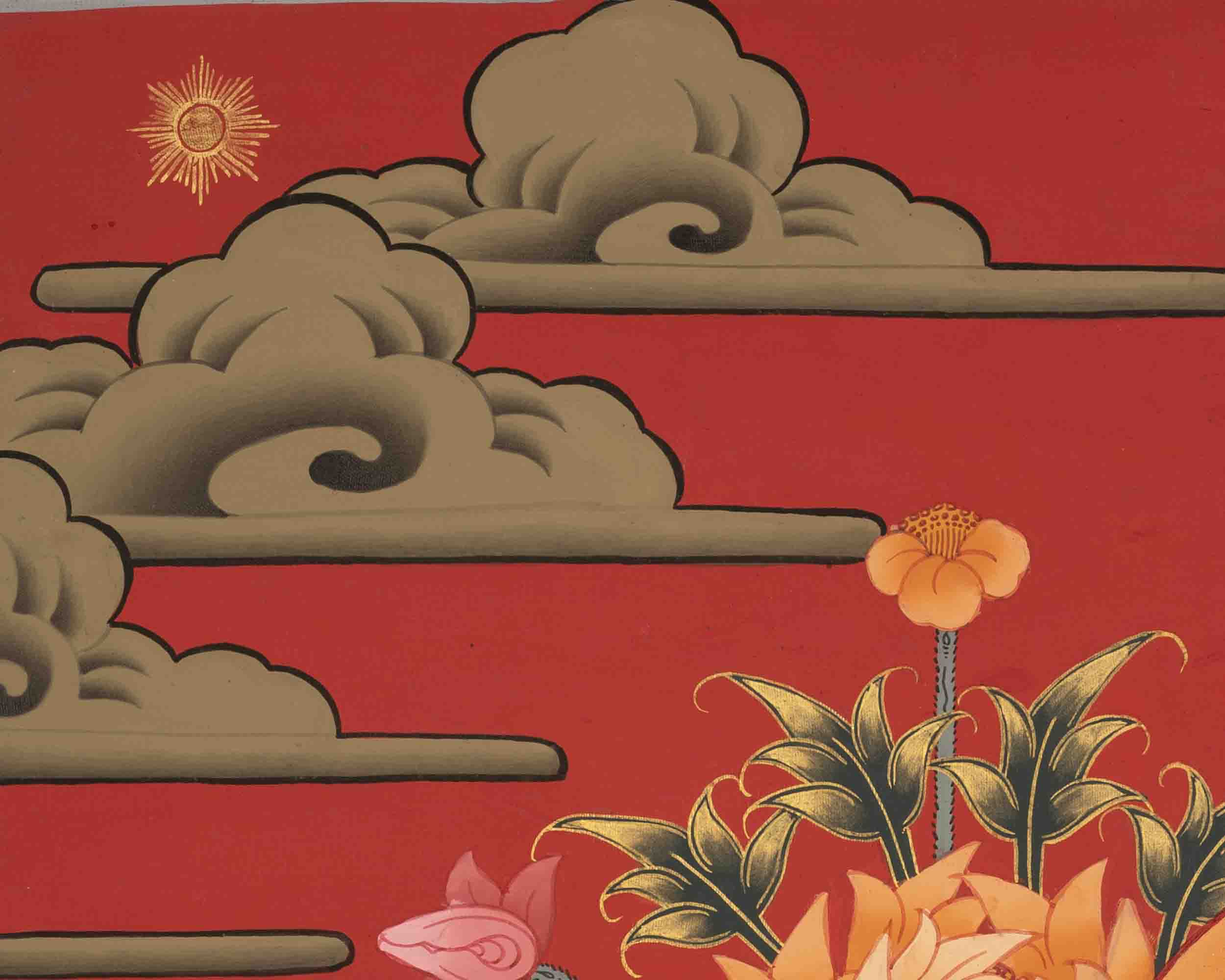 Vajrasattva Dorje Sempa Thangka | Tibetan Traditional Paint