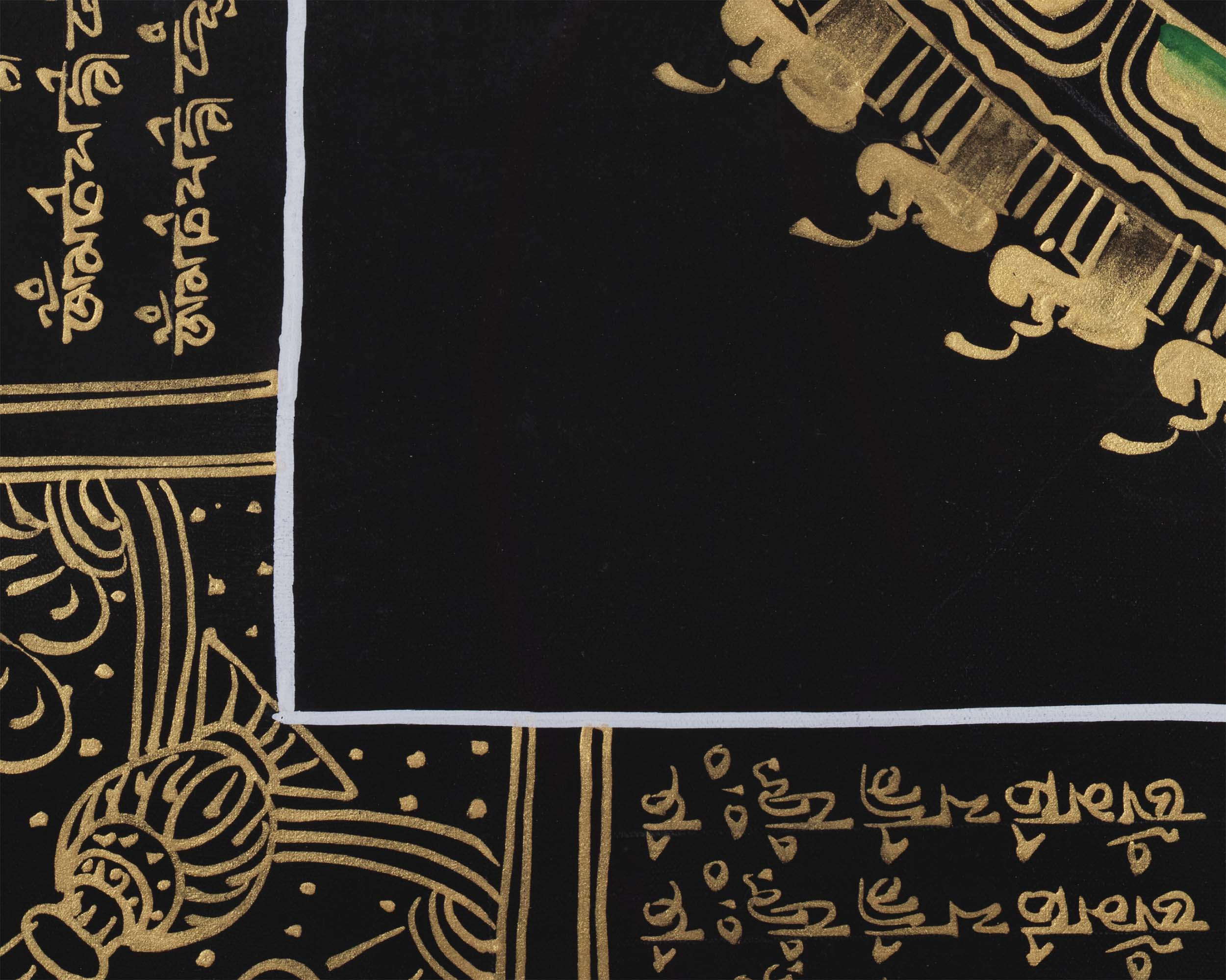 Om Mantra Mandala | Traditional Buddhist Thangka | Wall Hanging Decors