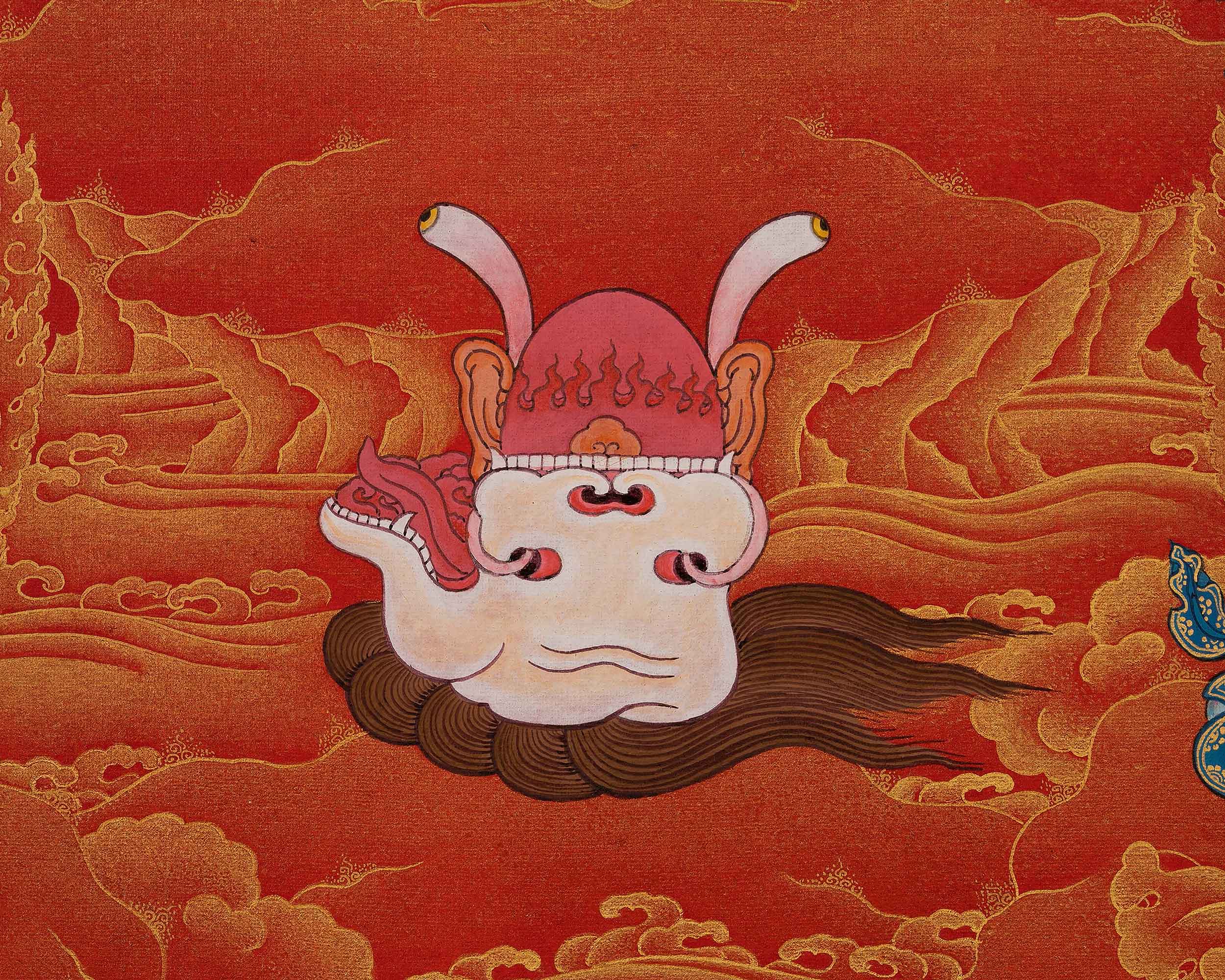 Kurukulle Sadhana Thangka | Kurukulla With Ganesha And Takiraja