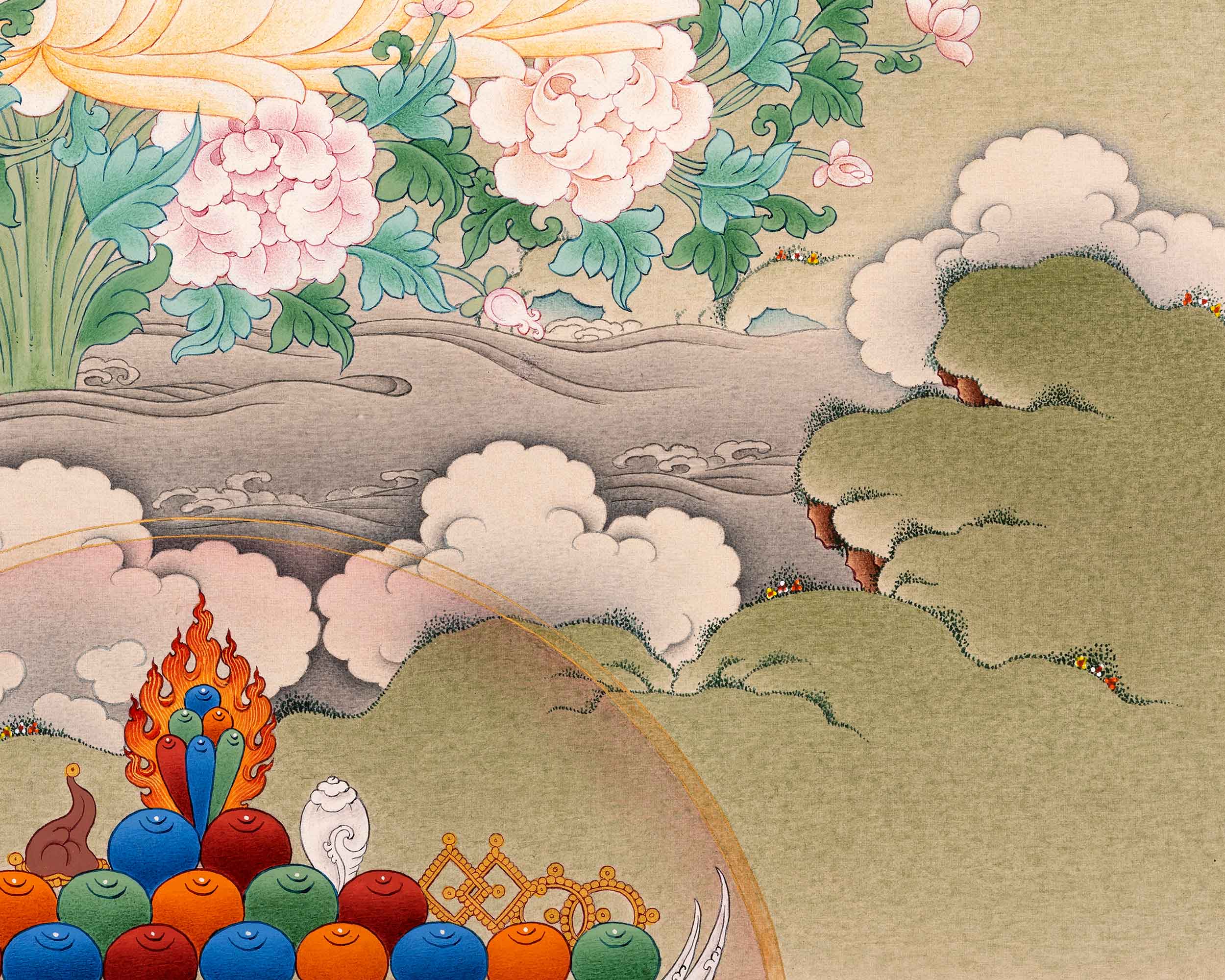 Green Tara Practice Thangka| Traditional Tibetan Hand Painting