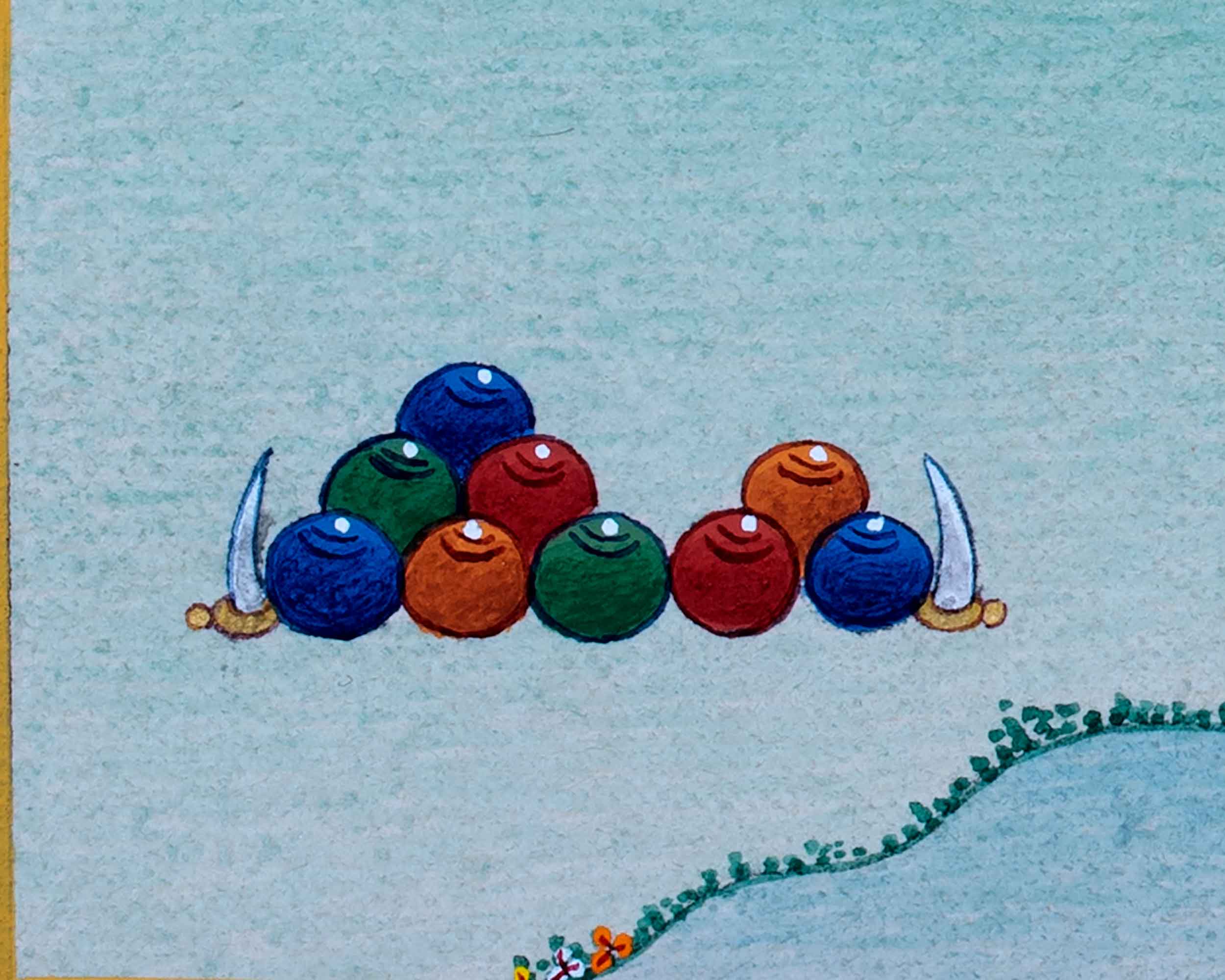 Yellow Dzambhala Thangka | Traditional Hand Painted Art