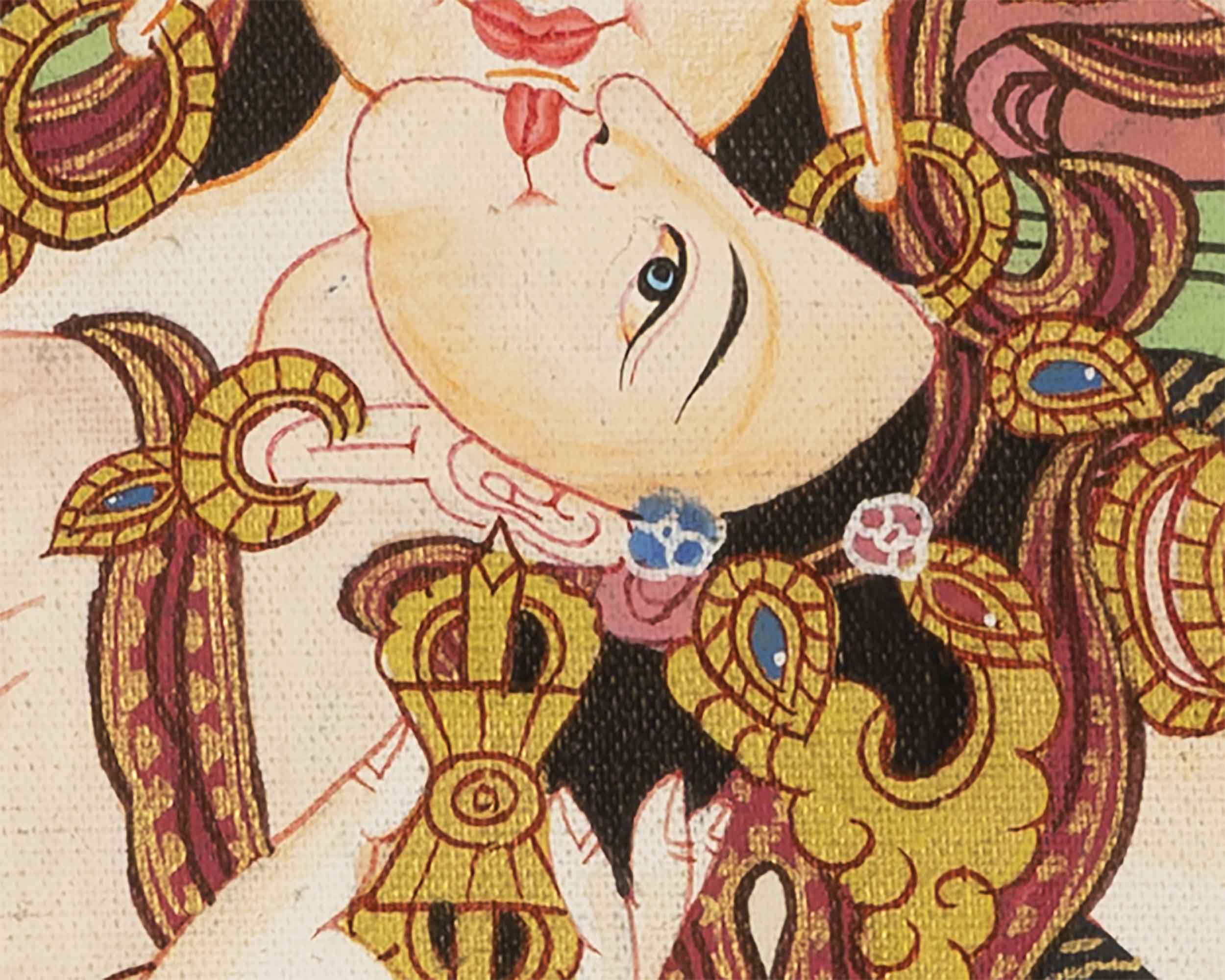 Vajrasattva Yab Yum Thangka | Tibetan Thangka Painting