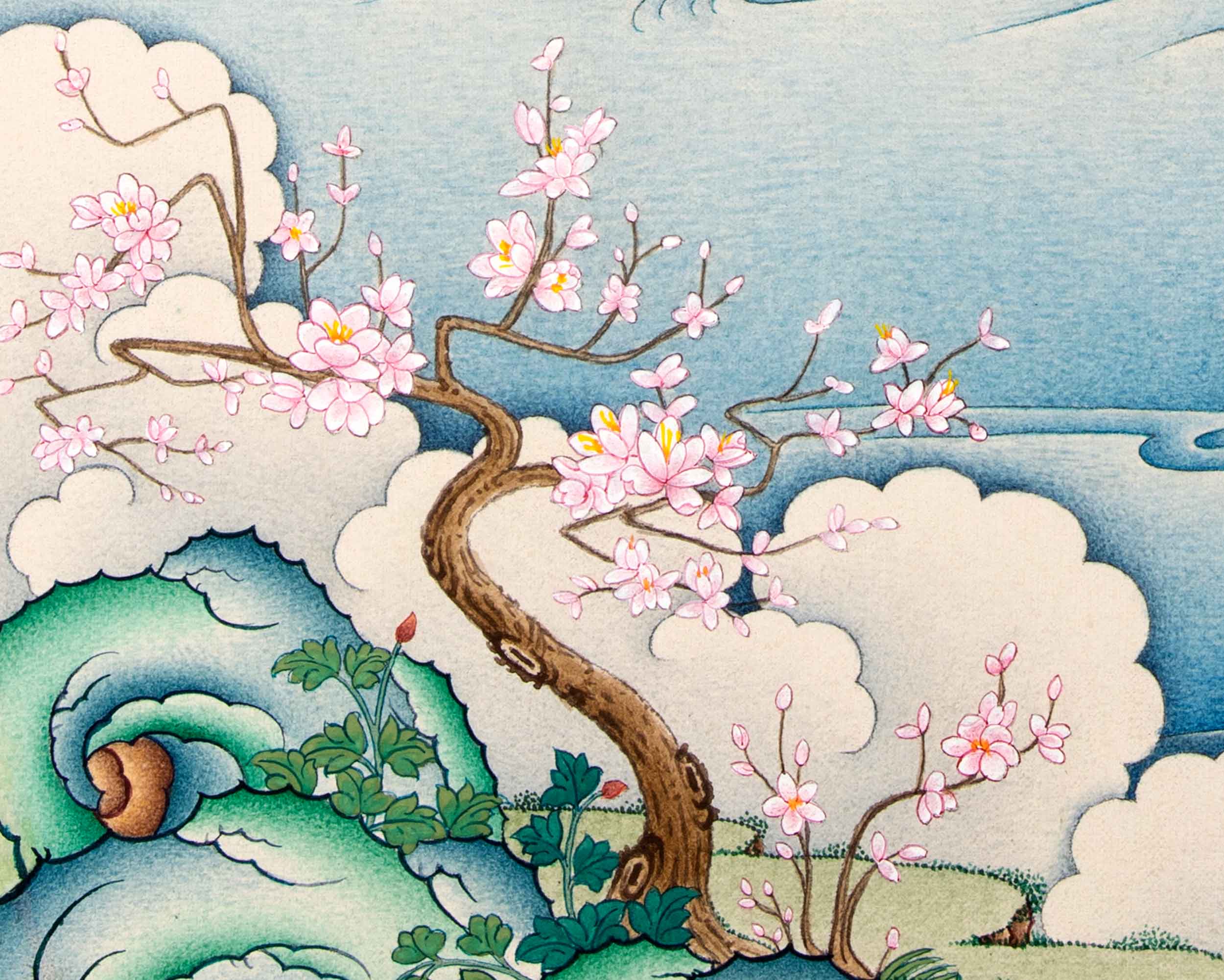 Manjushri Meditation Thangka | Traditional Hand Painted Art