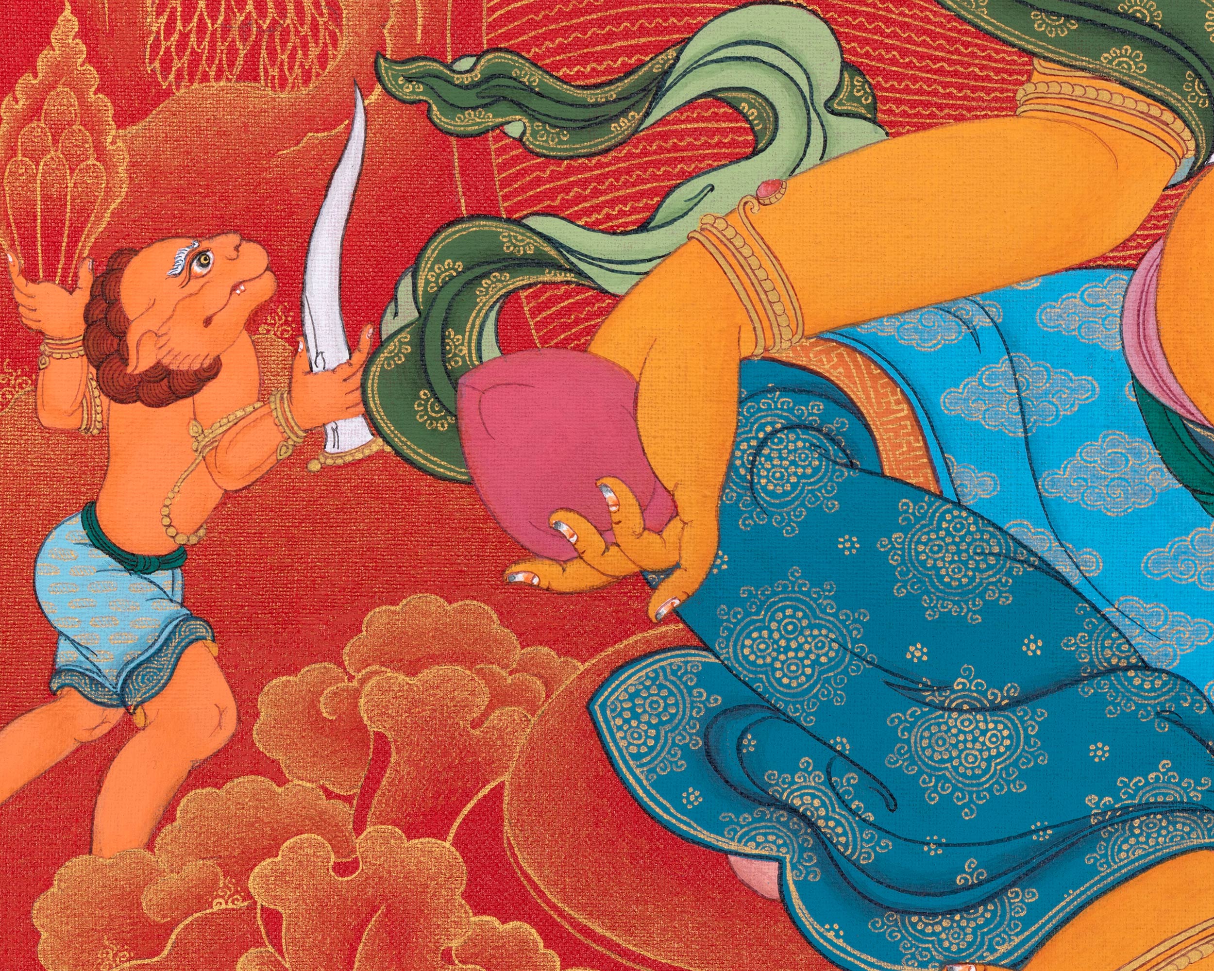 Dzambala Thangka | Buddhist Thangka Painting