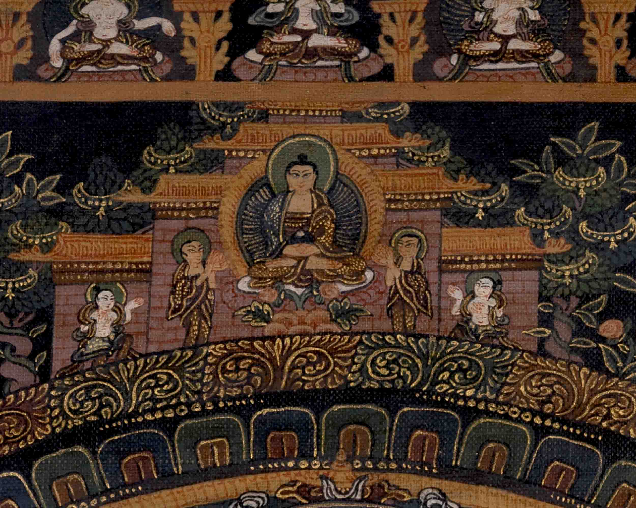 Green Tara Mandala Thangka | Traditional Tibetan Painting | Wall Decors