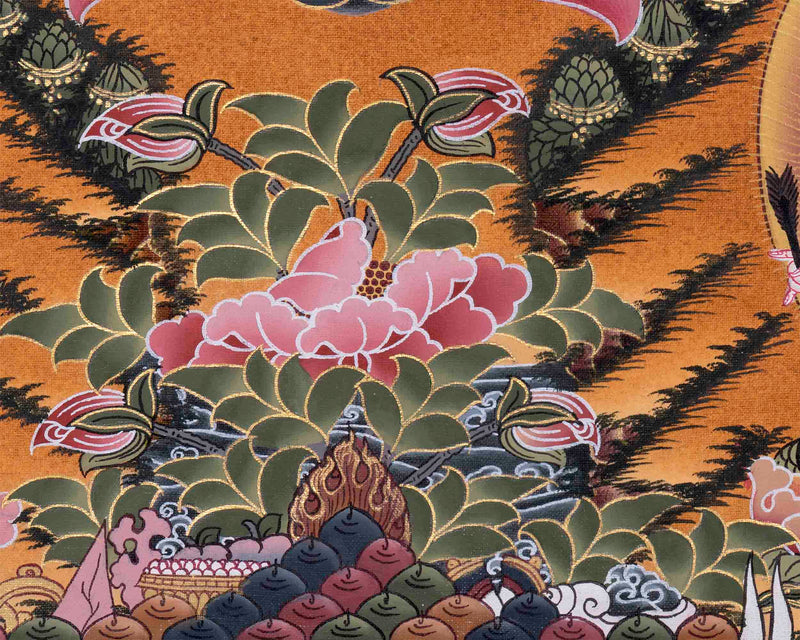 Buddha Amitayus Painted Thangka | Handmade Thangka Painting