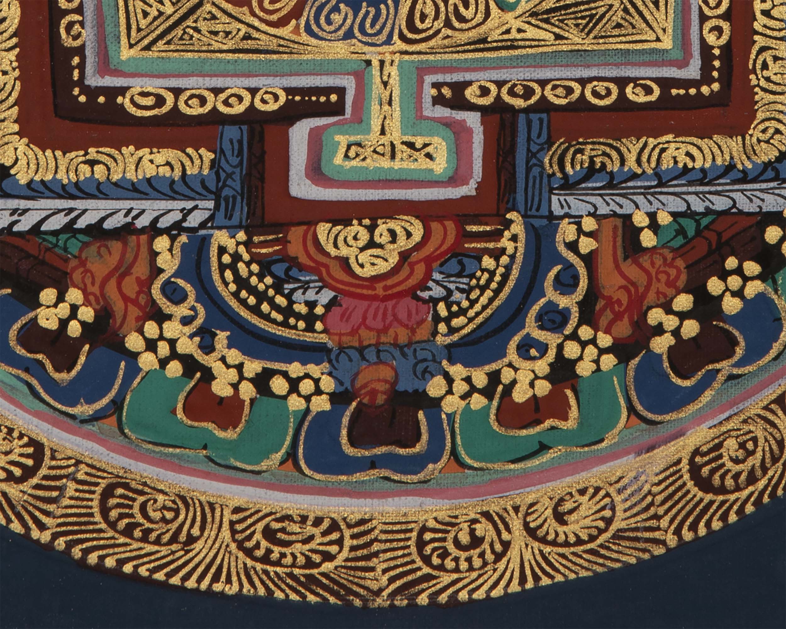 Mantra Mandala Thangka | Religious Buddhist Art