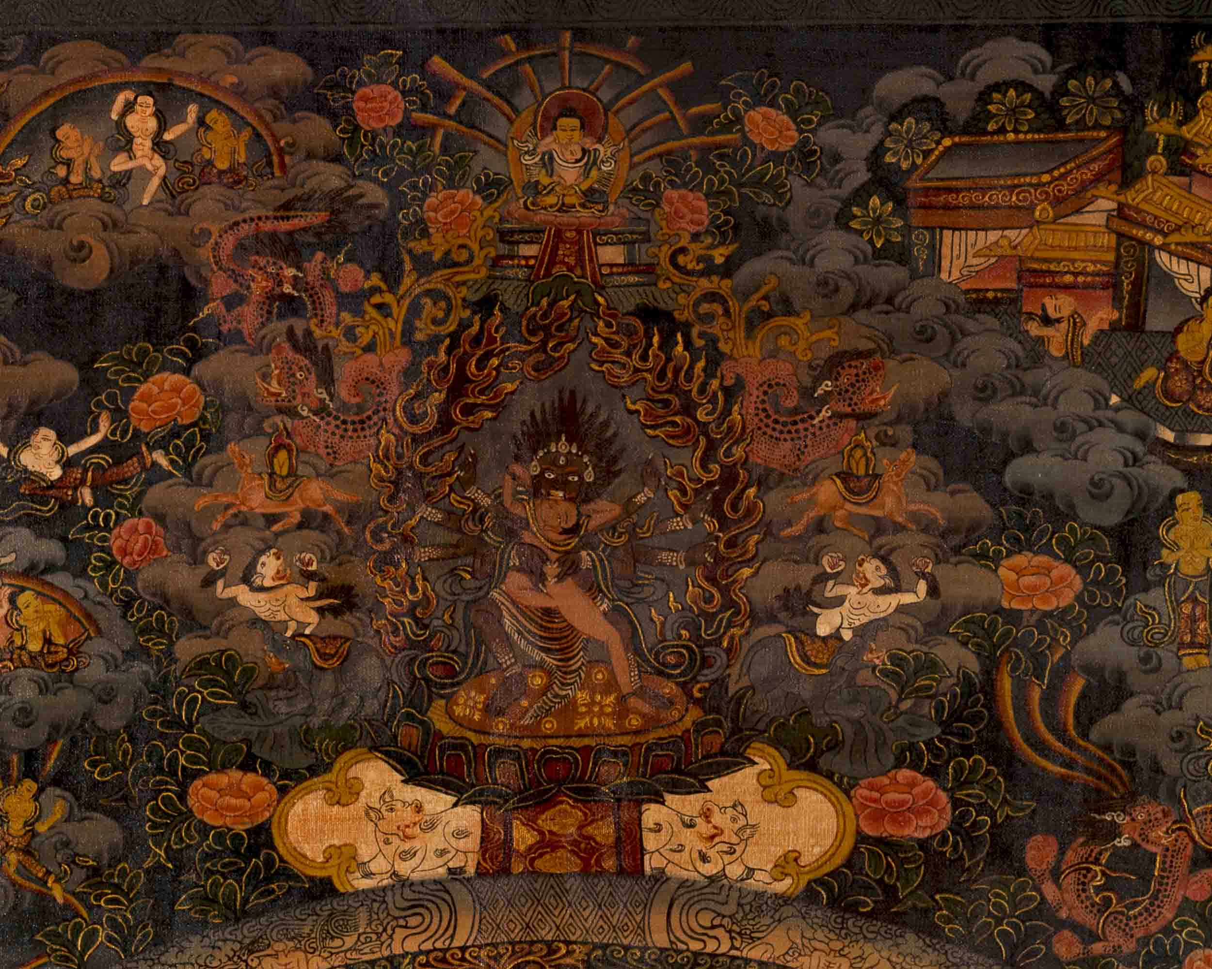 Lokeshvara Chenrezig Mandala | Traditional Buddhist Thangka | Wall Decors