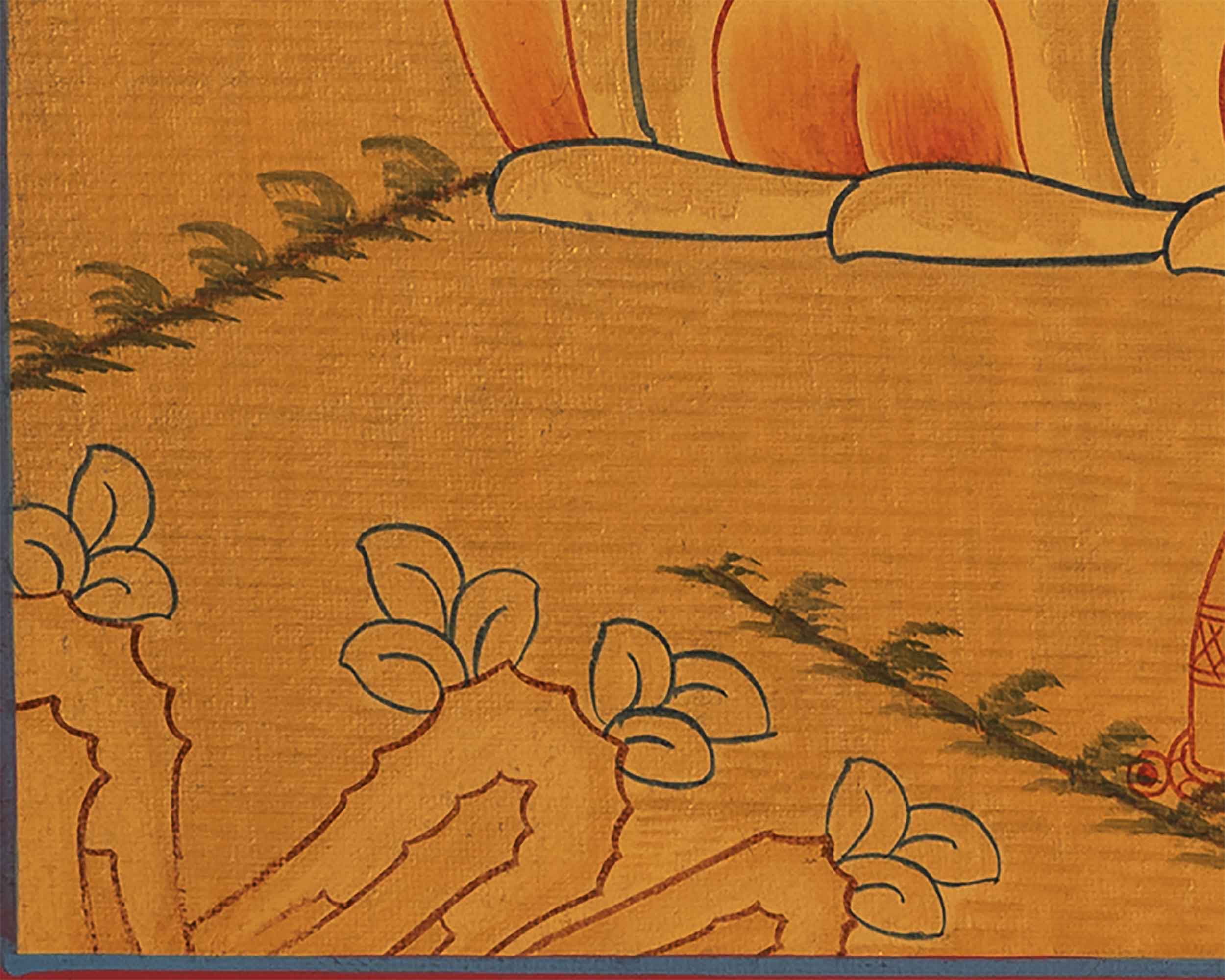 Manjushri Tibetan Thangka | Wall Decor Art