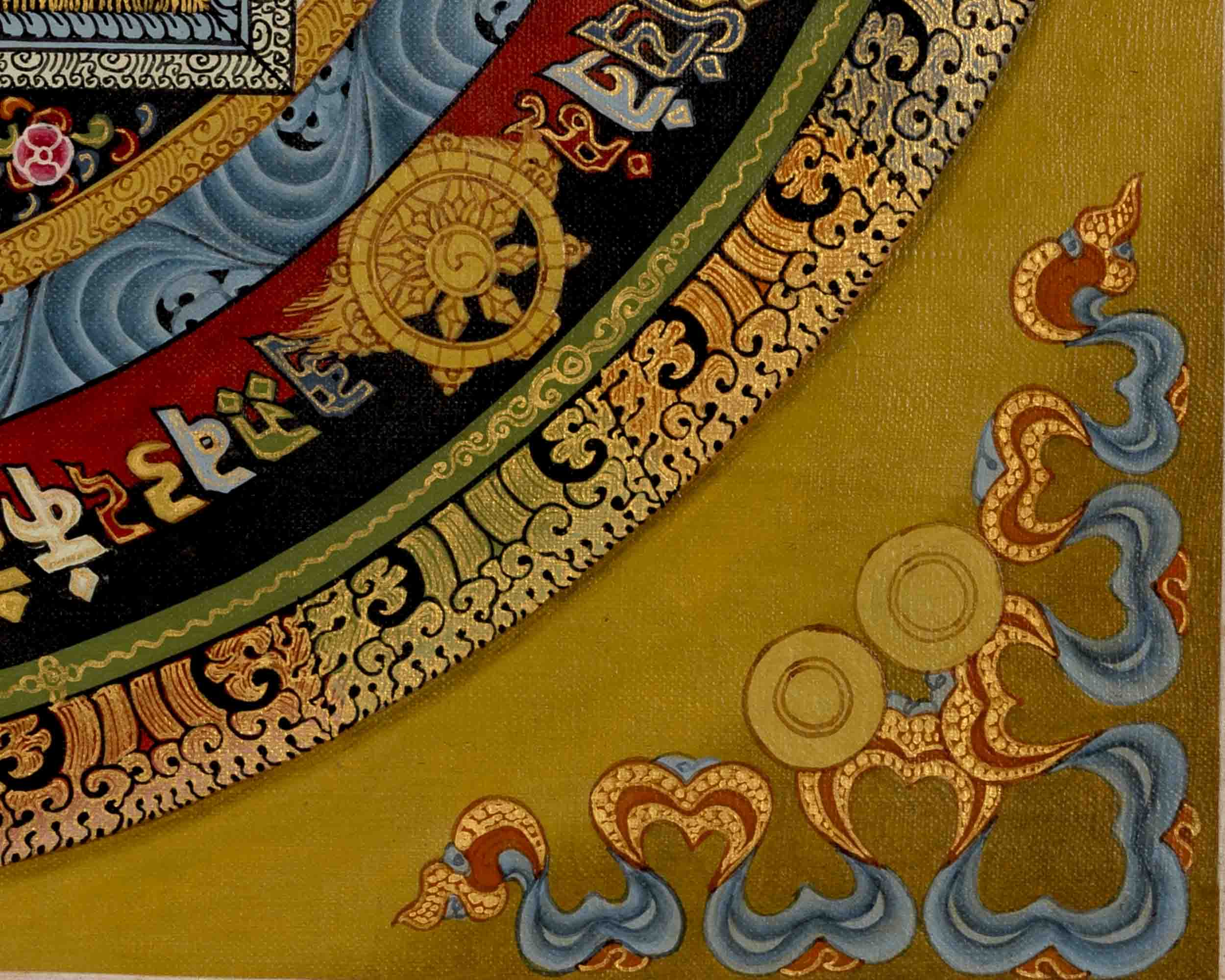 Kalachakra Mandala | Traditional Tibetan Thangka | Wall Decors