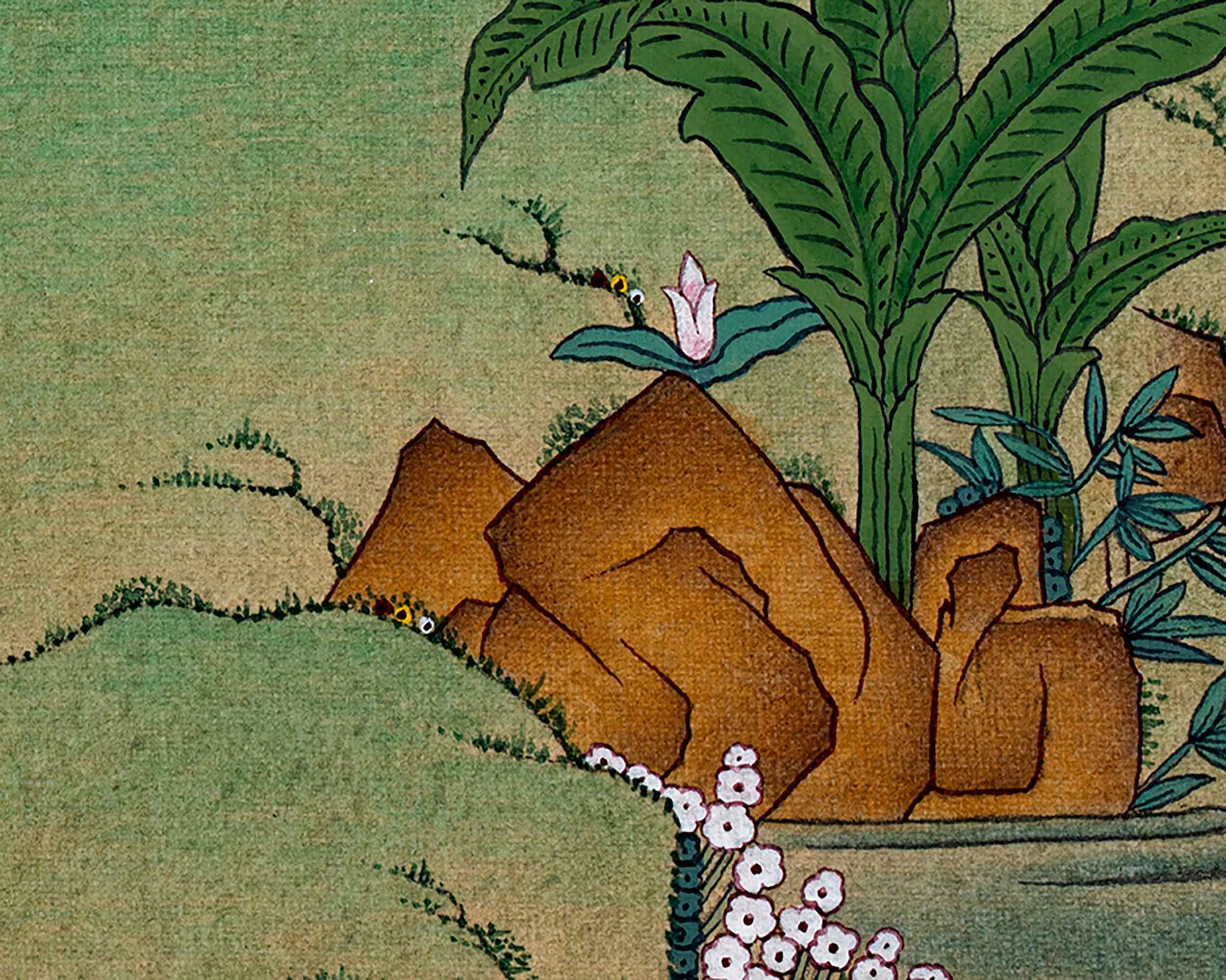 White Tara Meditation Thangka | Traditionally Hand Painted Art