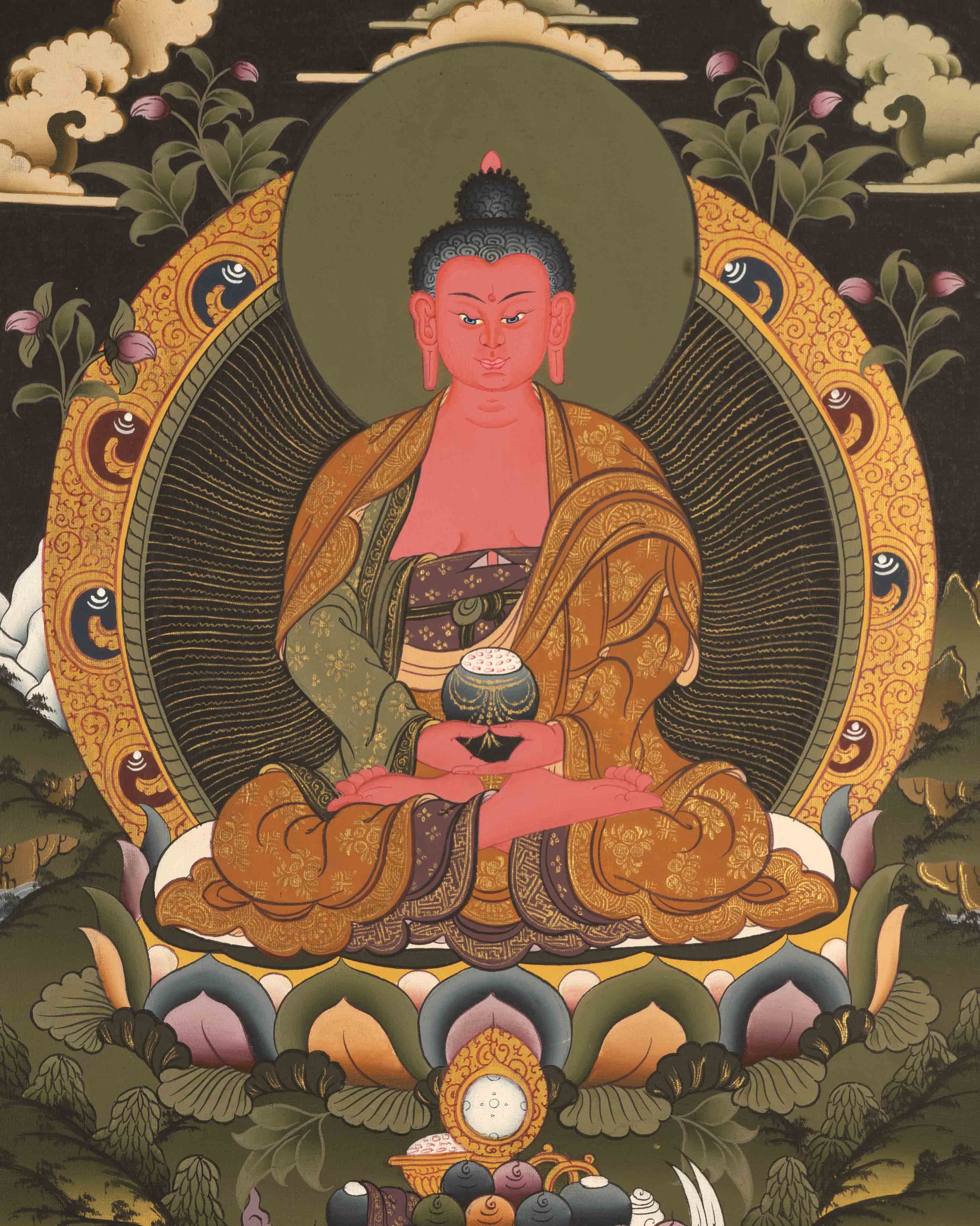 Amitabha Buddha Thangka | Small Size Home Decor