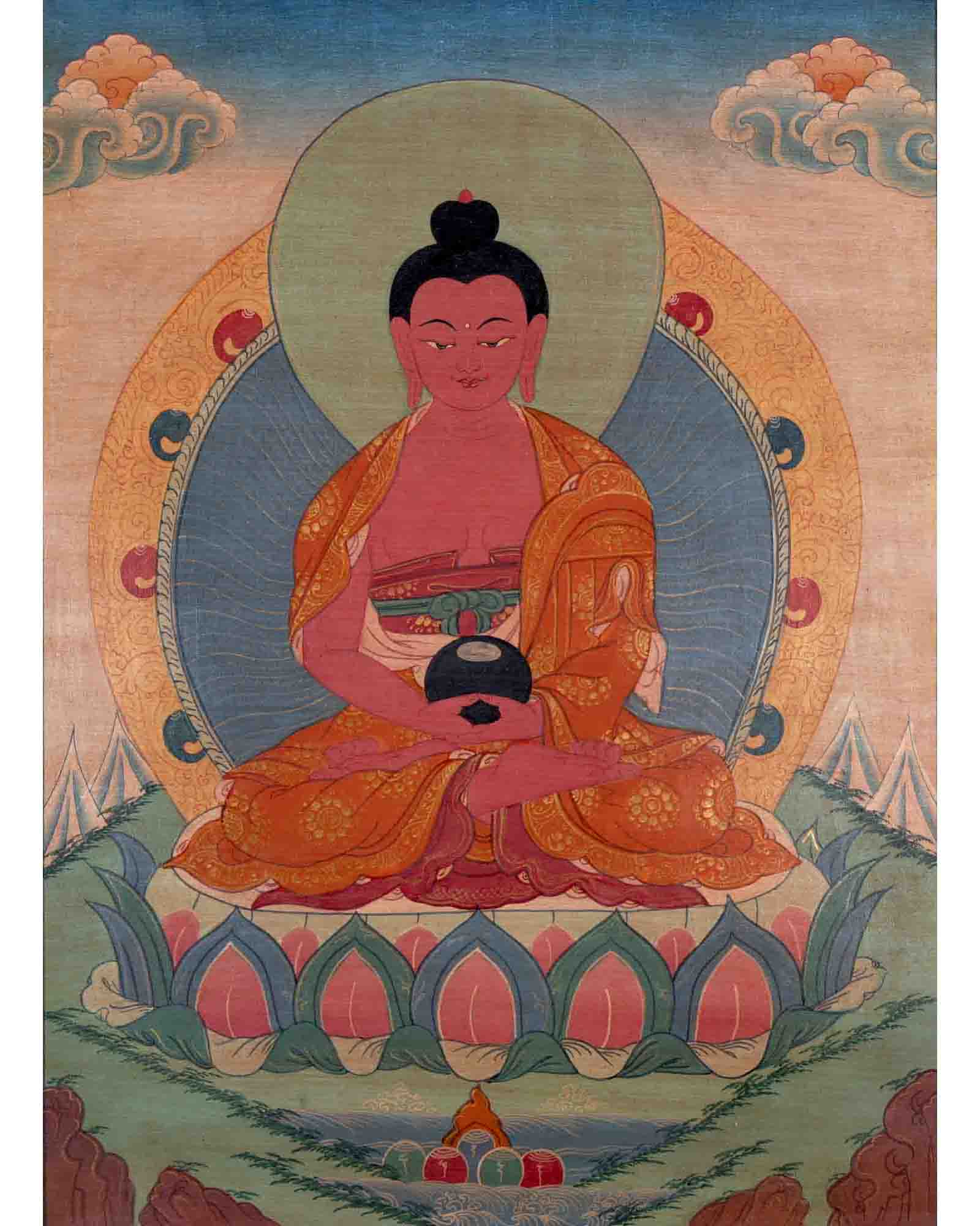 Amitabha Buddha Thangka | Religious Tibetan Art | Wall Decors