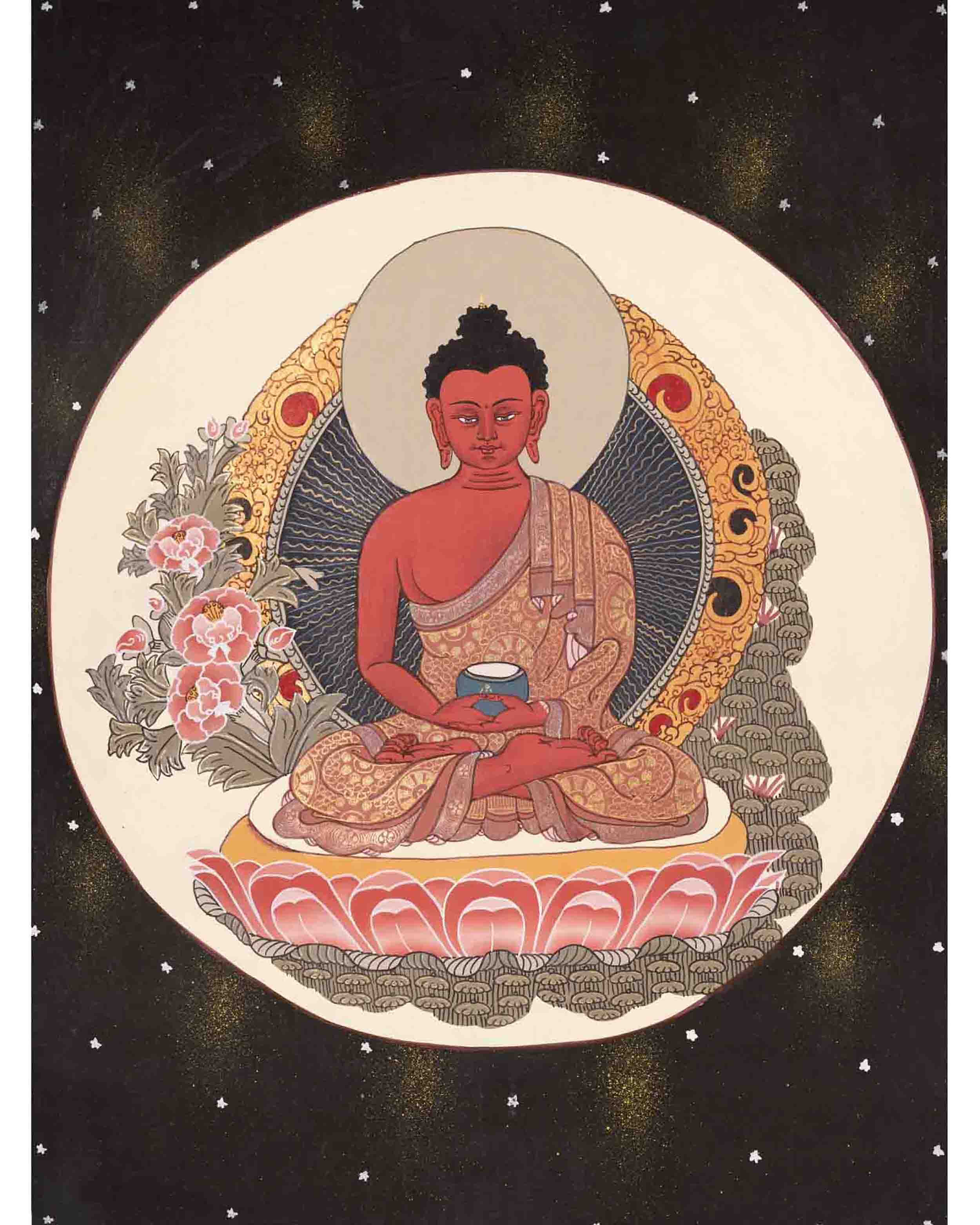 Amitabha Buddha Thangka | Religious Buddhist Painting | Wall Decors